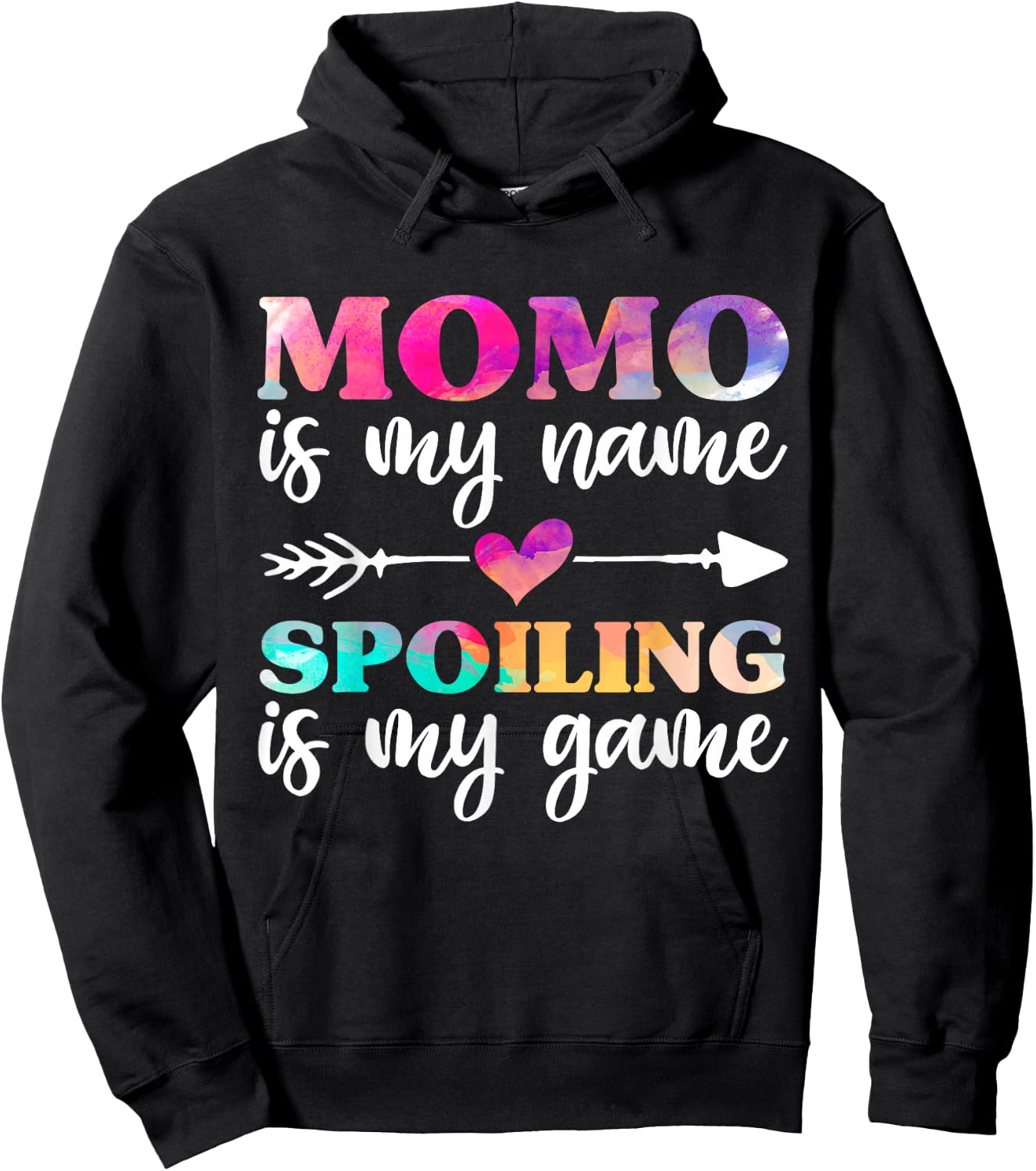 Momo Is My Name Spoiling Is My Game Shirt, Mothers Day Hoodie - Hoodie | Black