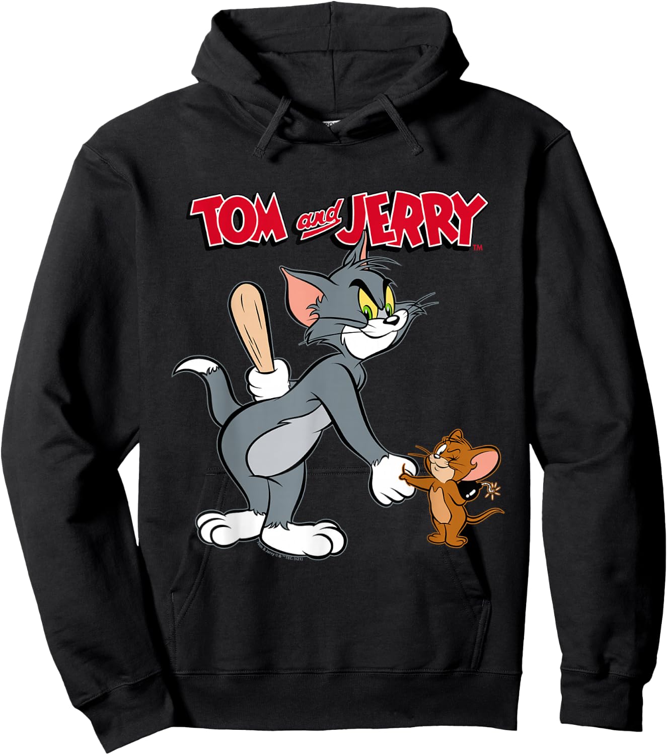 Tom and Jerry Hand Shake Hoodie - Hoodie | Black