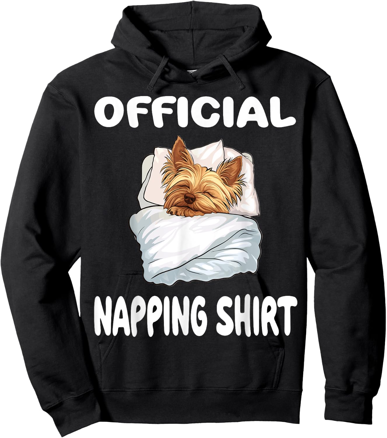 Yorkshire Terrier Yorkie Dog Pajamas Official Napping Men Women Girls Kids Hoodie - Hoodie | Black