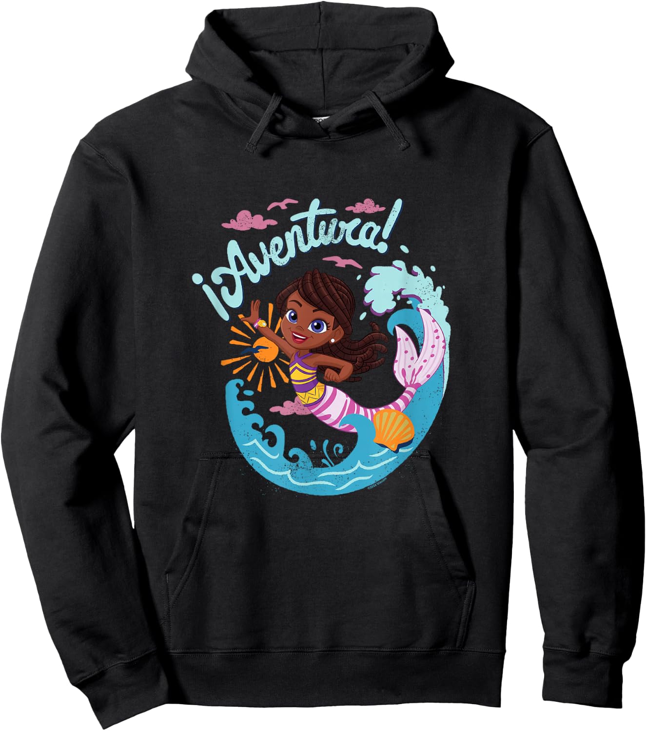 Santiago of the Seas ¡Aventura! Mermaid Lorelai Shot Vintage Hoodie - Hoodie | Black