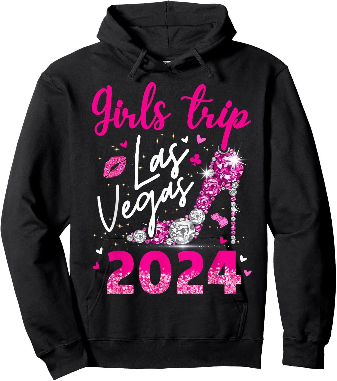 Las Vegas Girls Trip 2024 Girls Weekend Party Friend Match Hoodie - Hoodie | Black