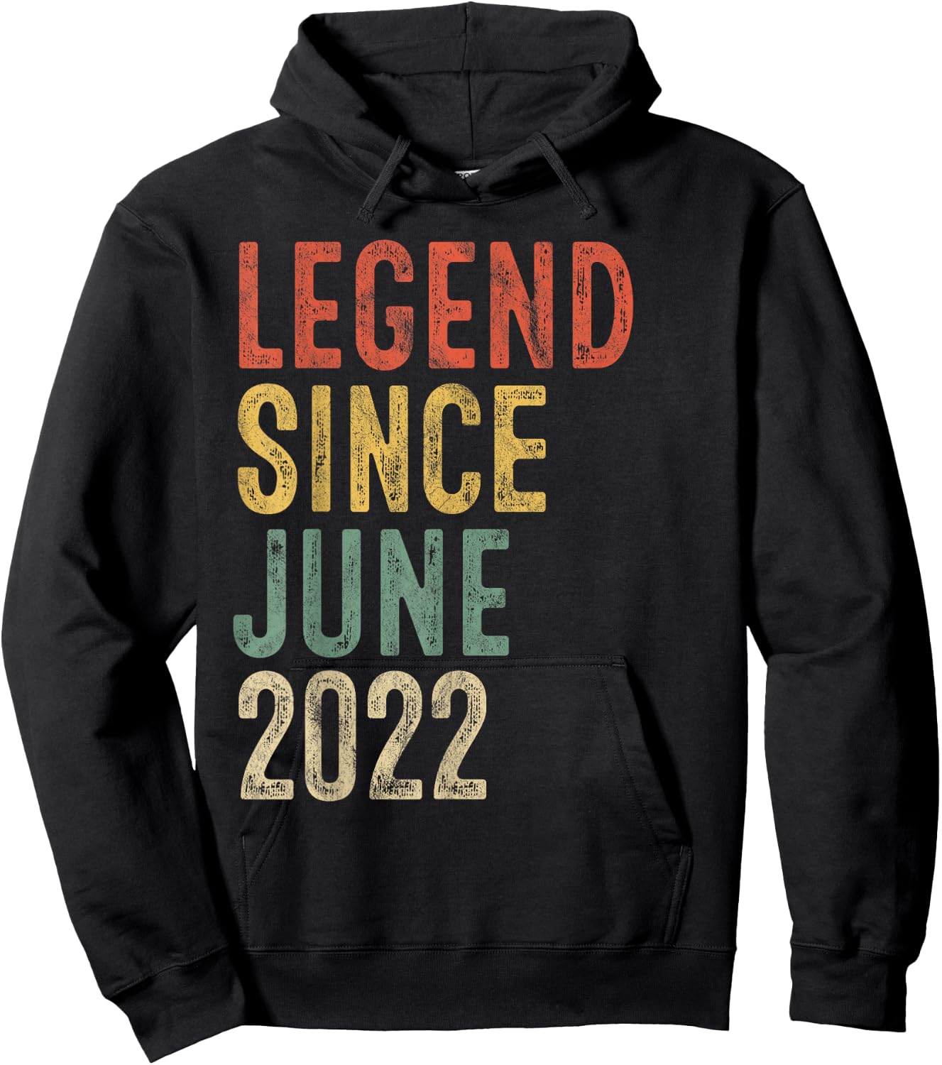 Legend Since June 2022 4th Birthday Boy Girl 4 Year Old Hoodie - Hoodie | Black