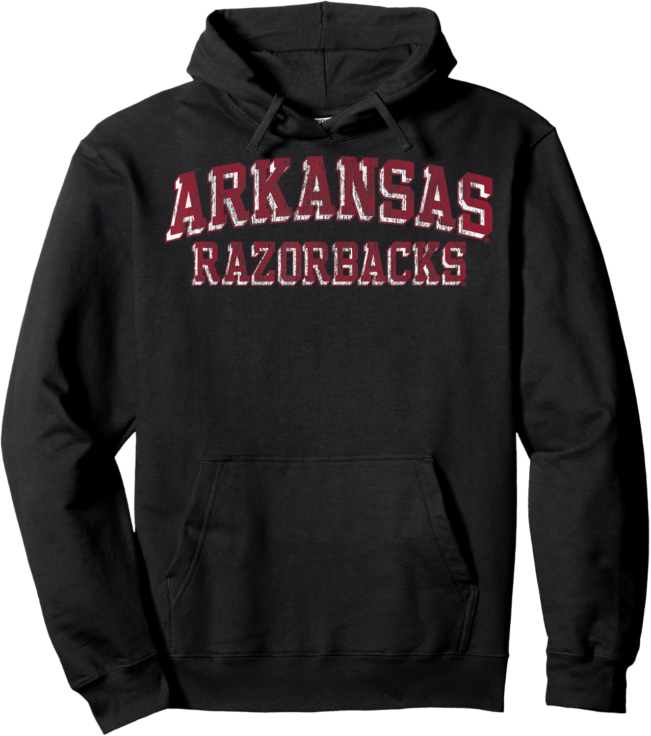 Arkansas Razorbacks Retro Arch Black Officially Licensed Hoodie - Hoodie | Black