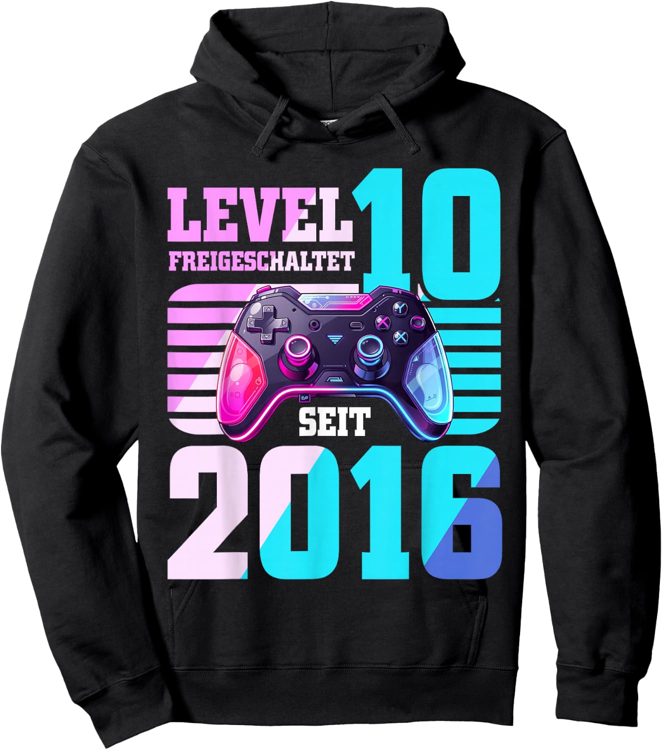 10. Geburtstag Junge Mädchen 2016 Gaming Level 10 Jahre Hoodie - Hoodie | Black