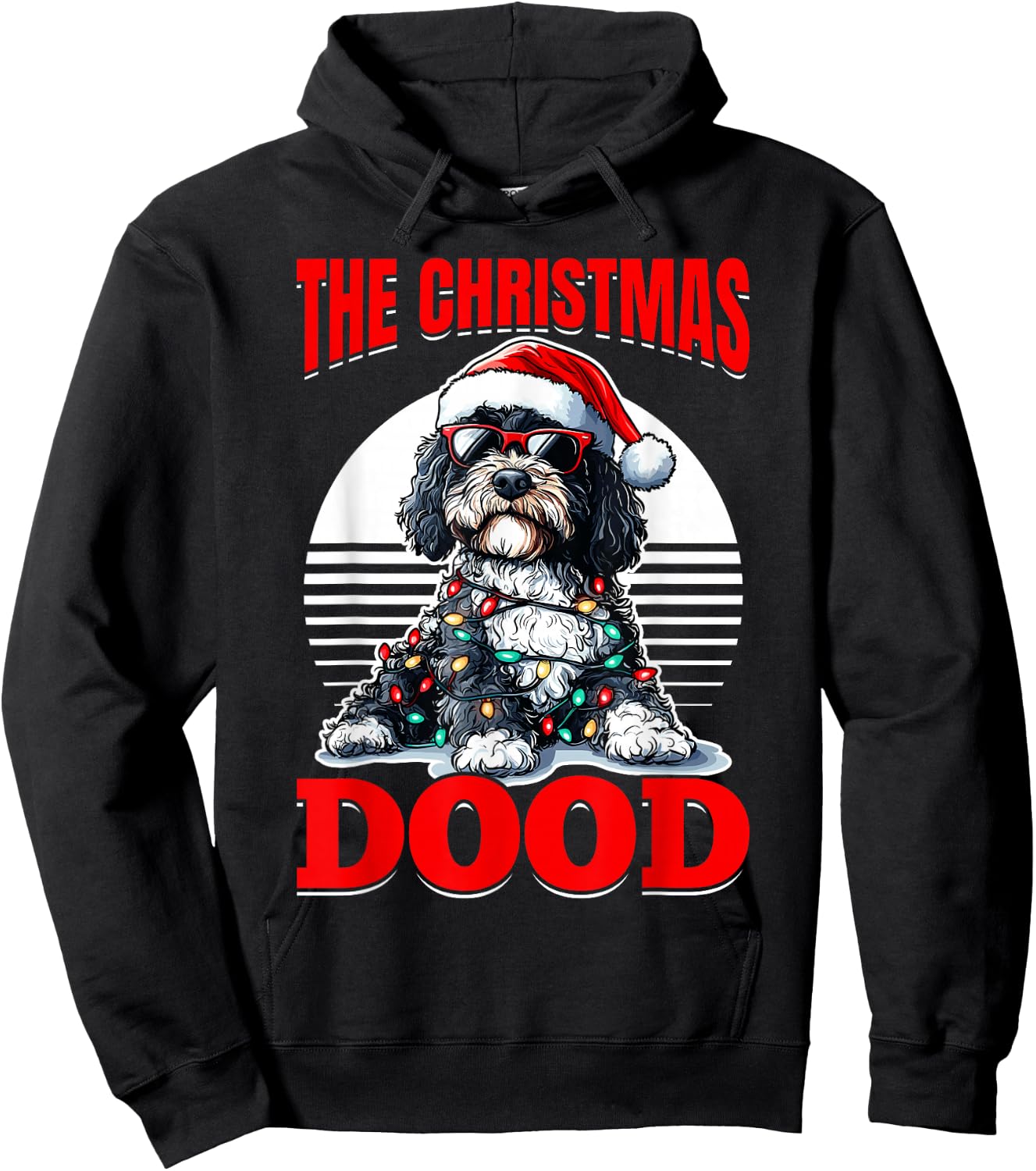 Bernedoodle Christmas Dog Breed The Christmas Dood Hoodie - Hoodie | Black