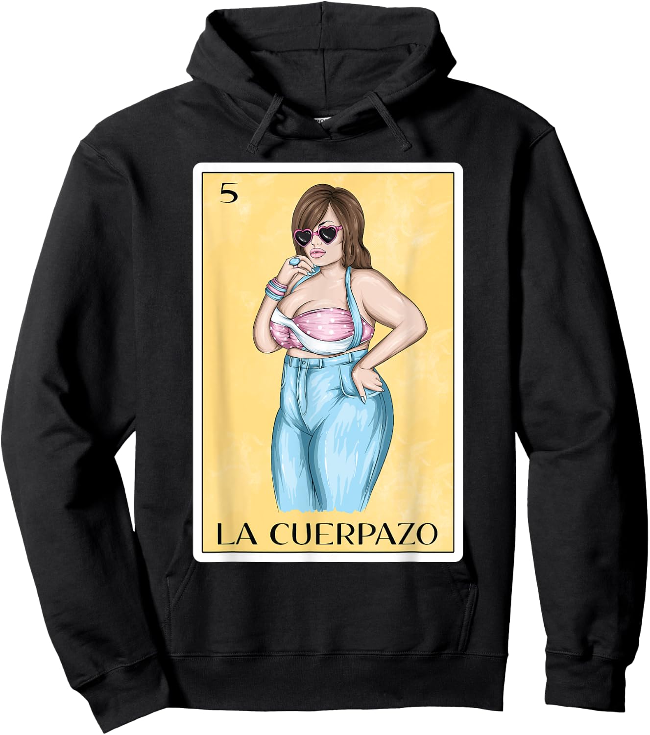Funny Spanish-Mexican Bingo Gift Big Girls - La Cuerpazo Hoodie - Hoodie | Black