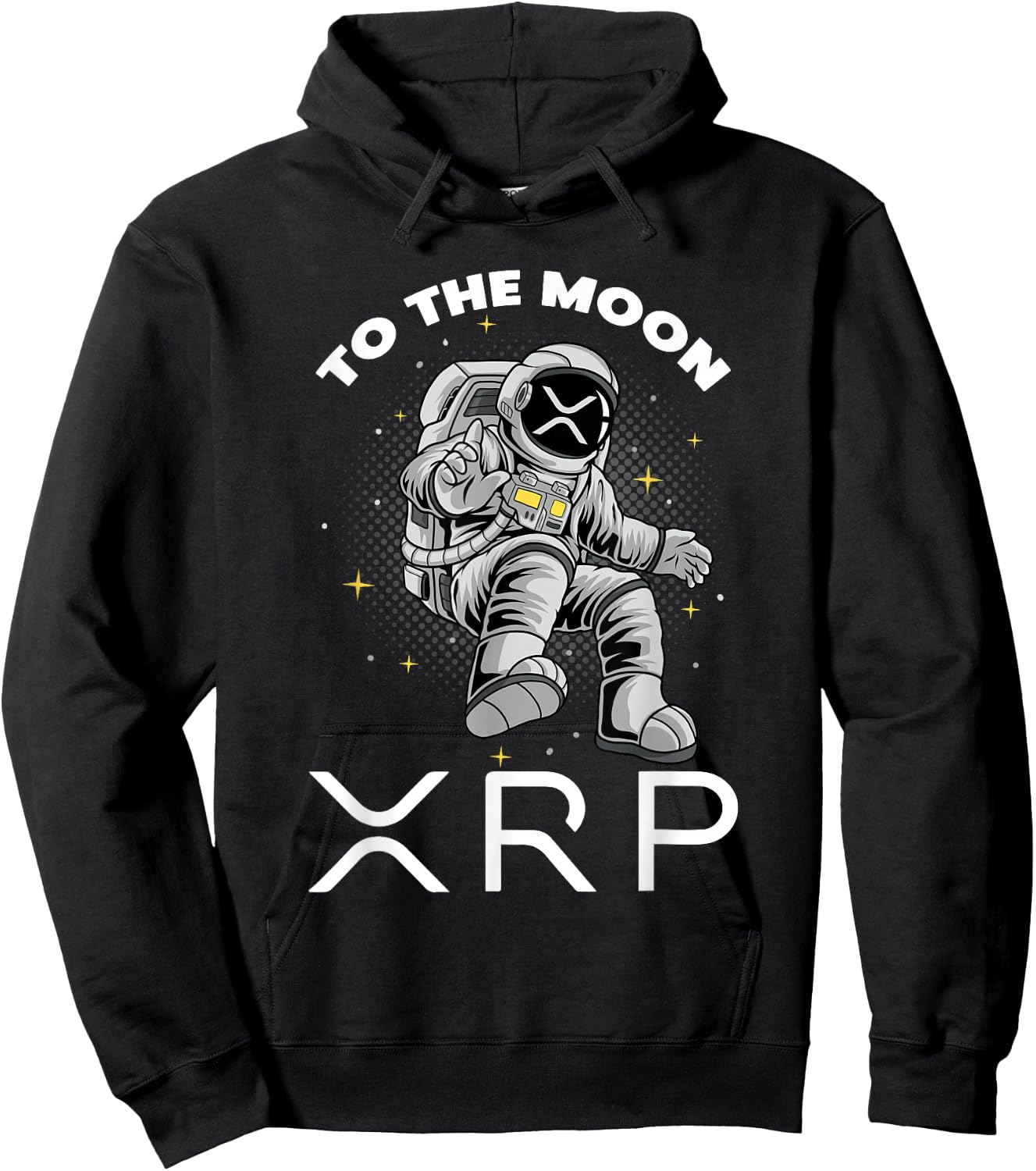 XRP To The Moon Ripple XRP Crypto Gifts Bitcoin HODL Coin Hoodie - Hoodie | Black