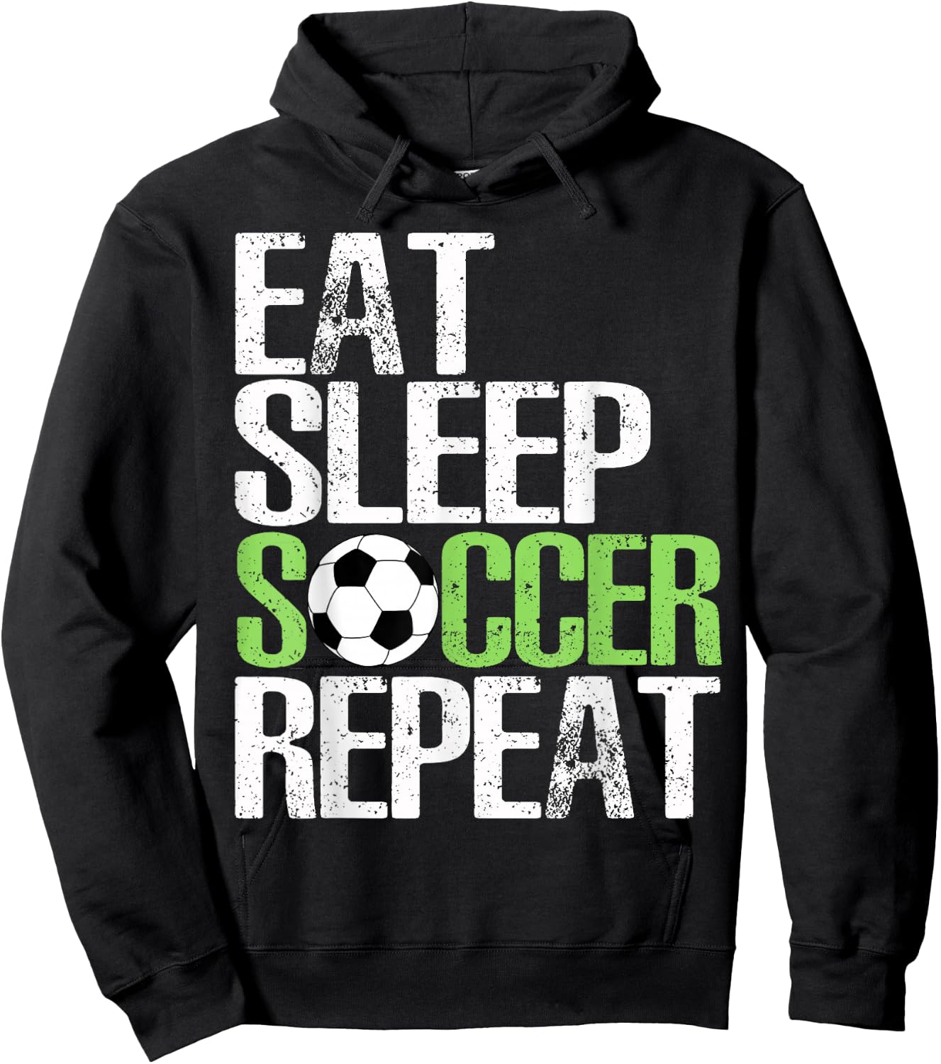 Eat Sleep Soccer Repeat Cool Sport Player Gift Hoodie - Hoodie | Black