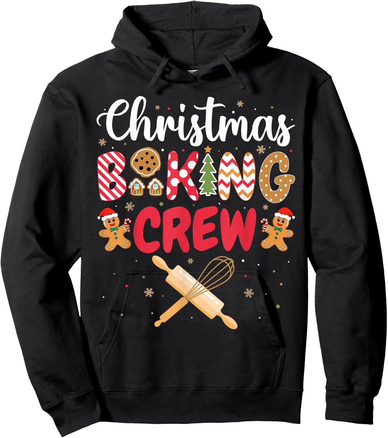 Funny Christmas Baking Crew Baking Christmas Cookie Baker Hoodie - Hoodie | Black