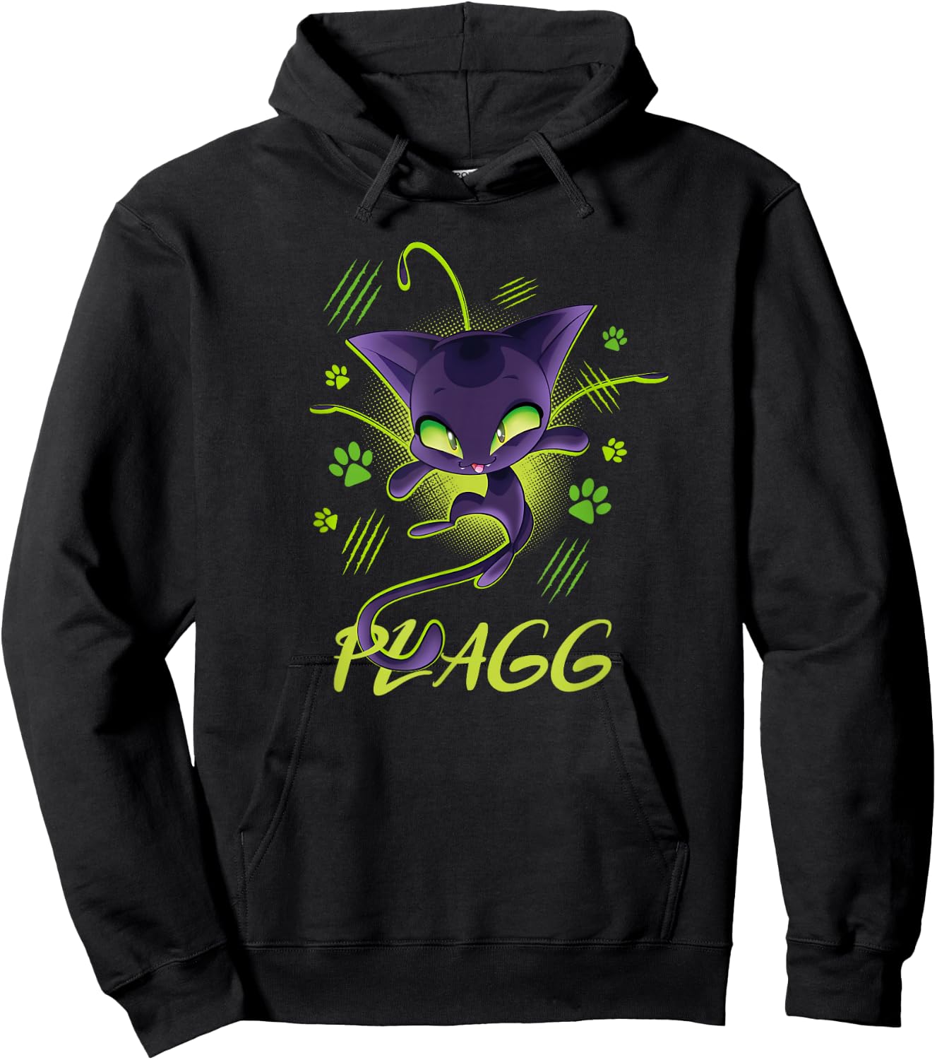 Miraculous Ladybug Kwamis Collection with Plagg Hoodie - Hoodie | Black