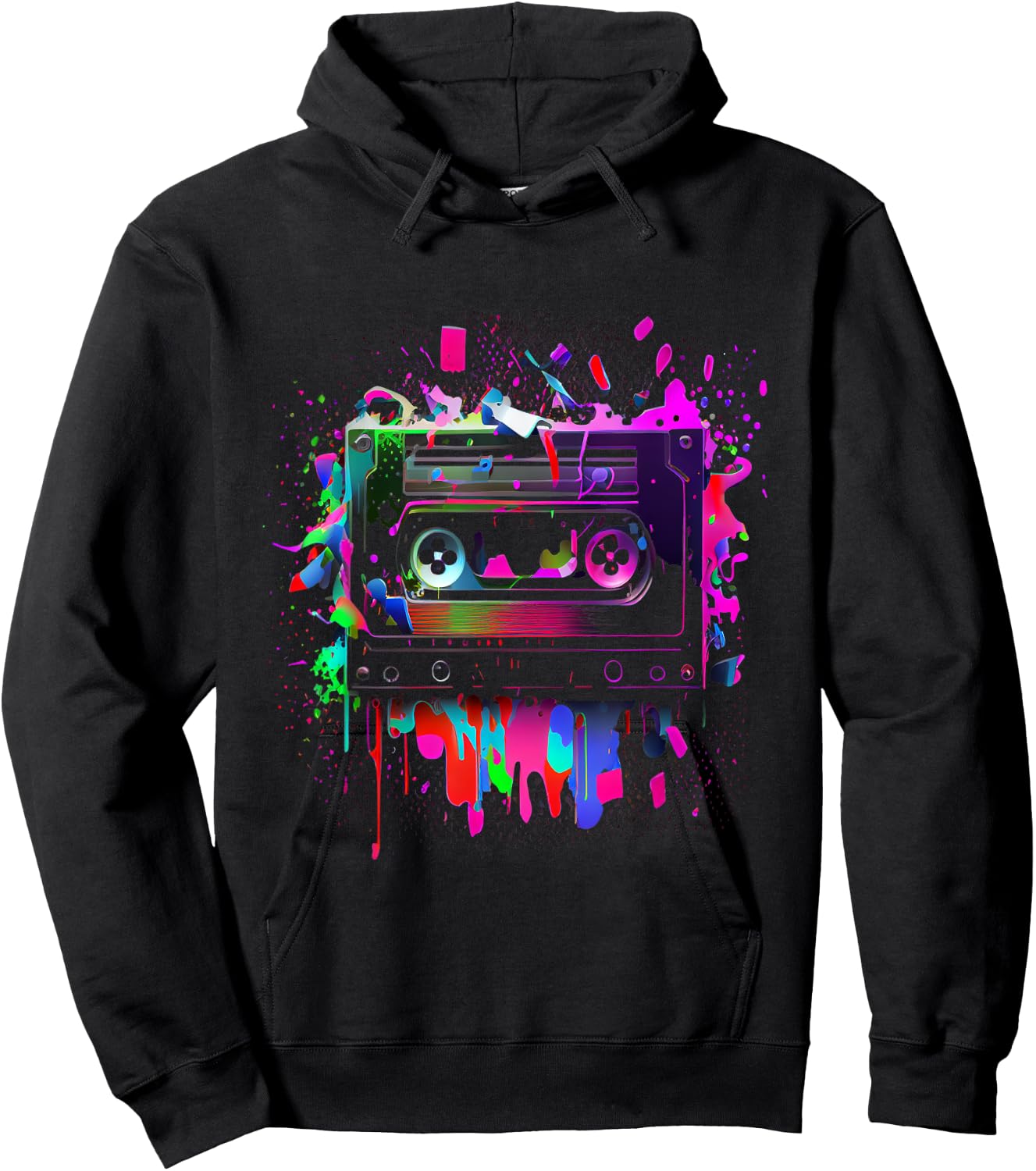 80er 90er Jahre Retro Party Verkleidung Kassette Tape Hoodie - Hoodie | Black