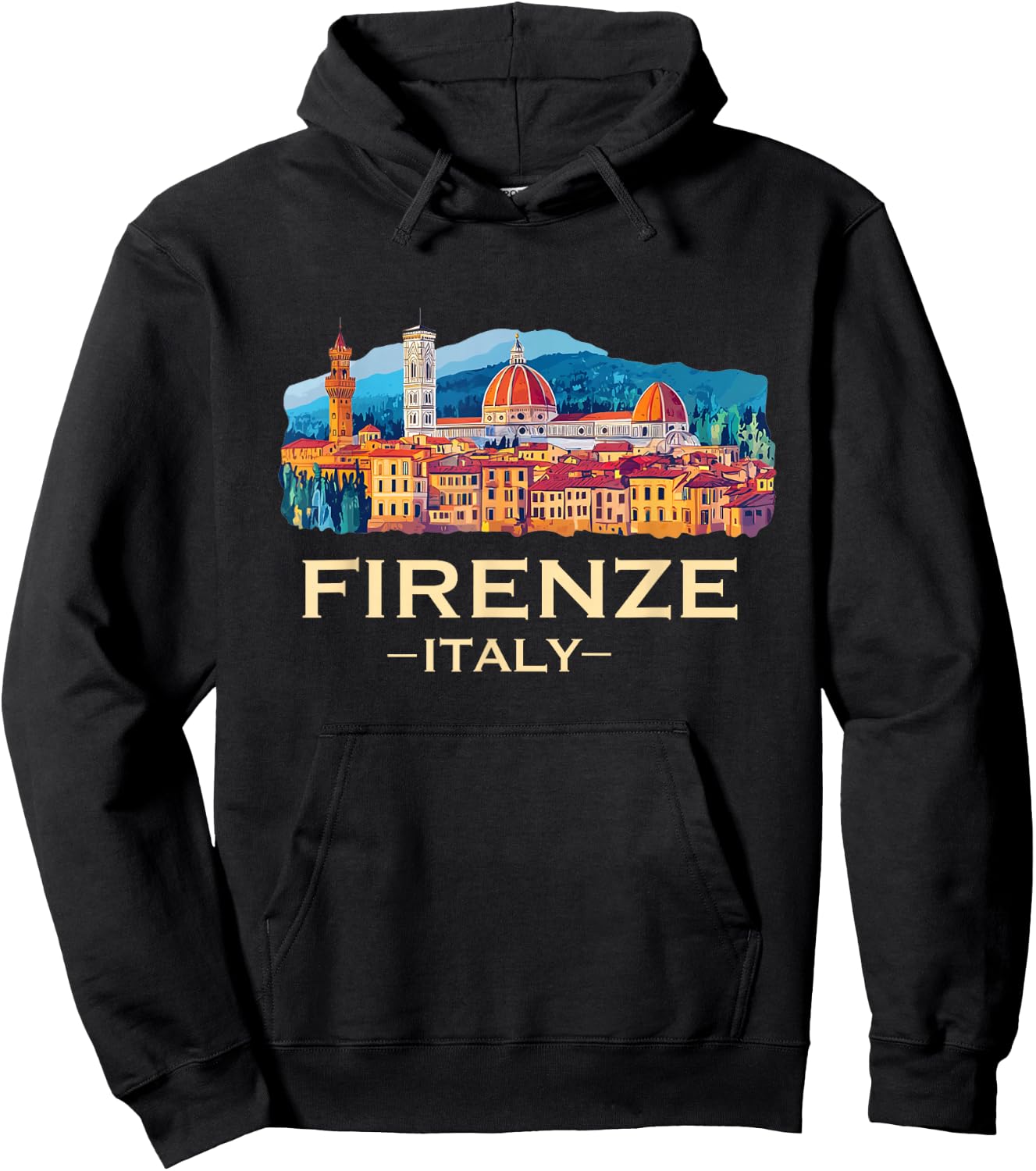 Firenze Italy Souvenirs Skyline Souvenir From Florence Italy Hoodie - Hoodie | Black