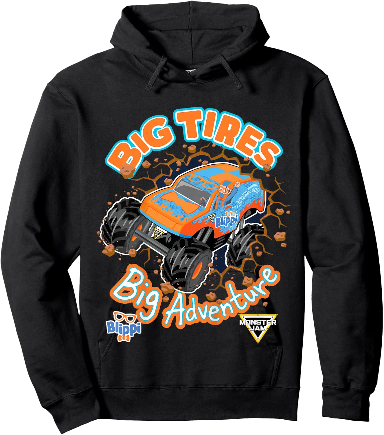 Kids Blippi Big Tires Big Adventure Hoodie - Hoodie | Black