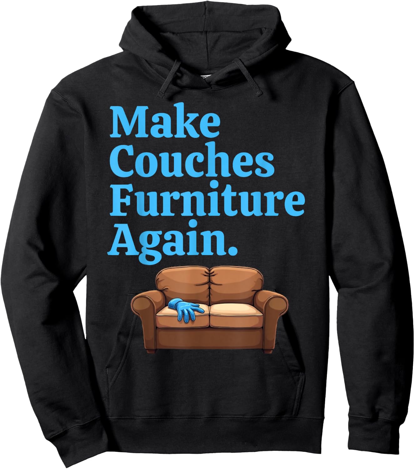 Make Couches Furniture Again JD Vance Is Sofa King WEIRD Hoodie - Hoodie | Black