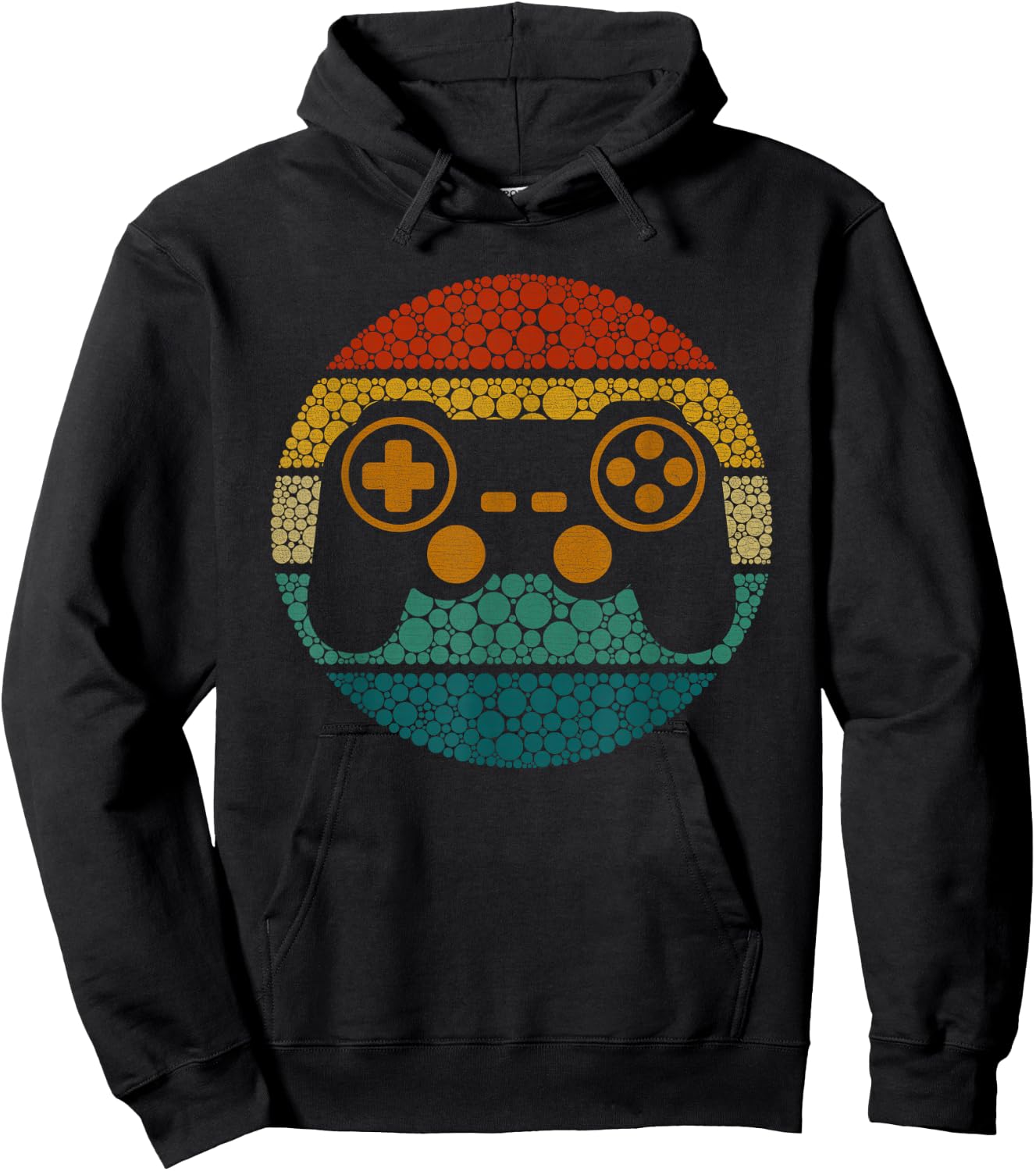 Retro Polka Dots Gaming Controller Video Gamers Dot Day Boys Hoodie - Hoodie | Black