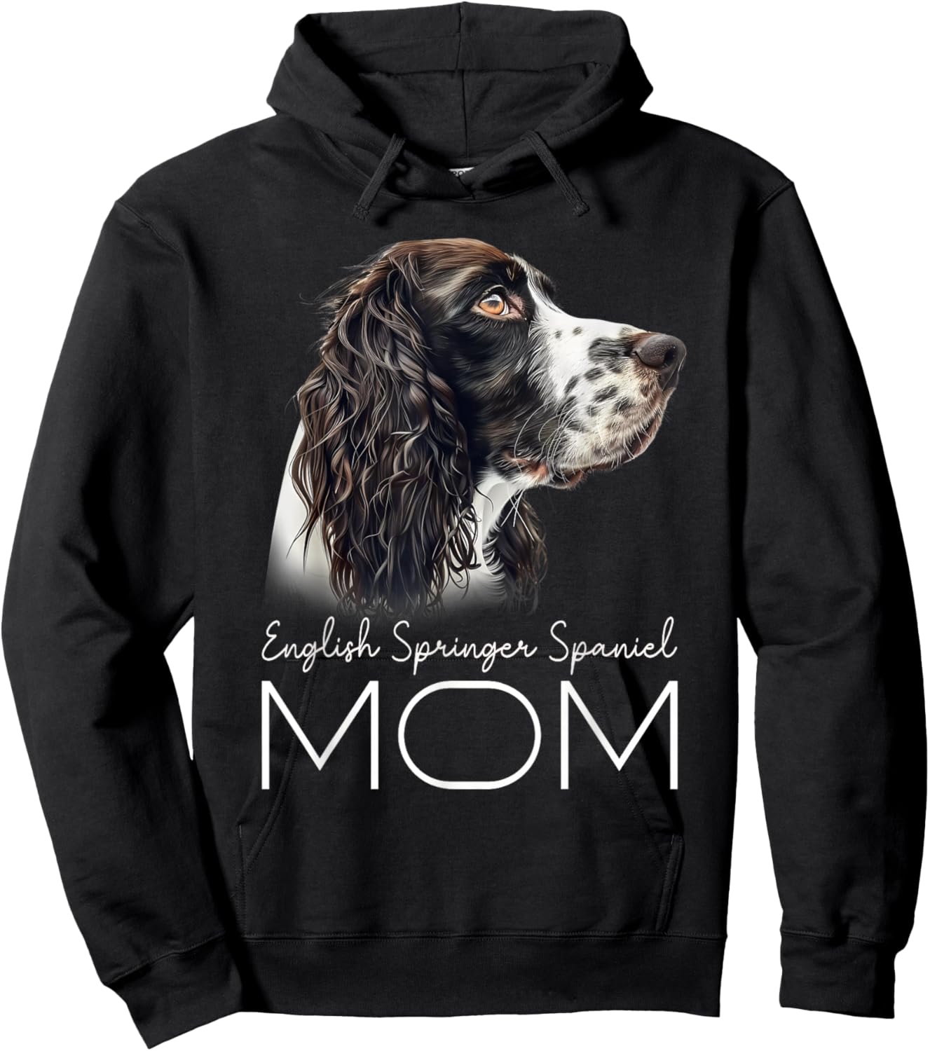 English Springer Spaniel Mom Hoodie - Hoodie | Black