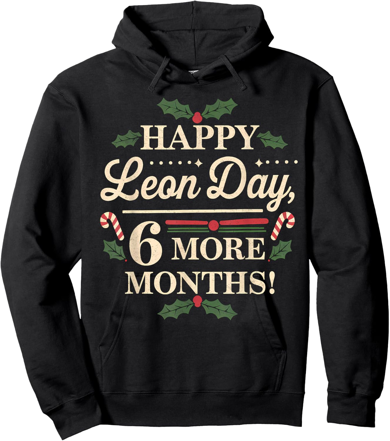Merry Leon Day Noel Backwards Funny Christmas Countdown Hoodie - Hoodie | Black