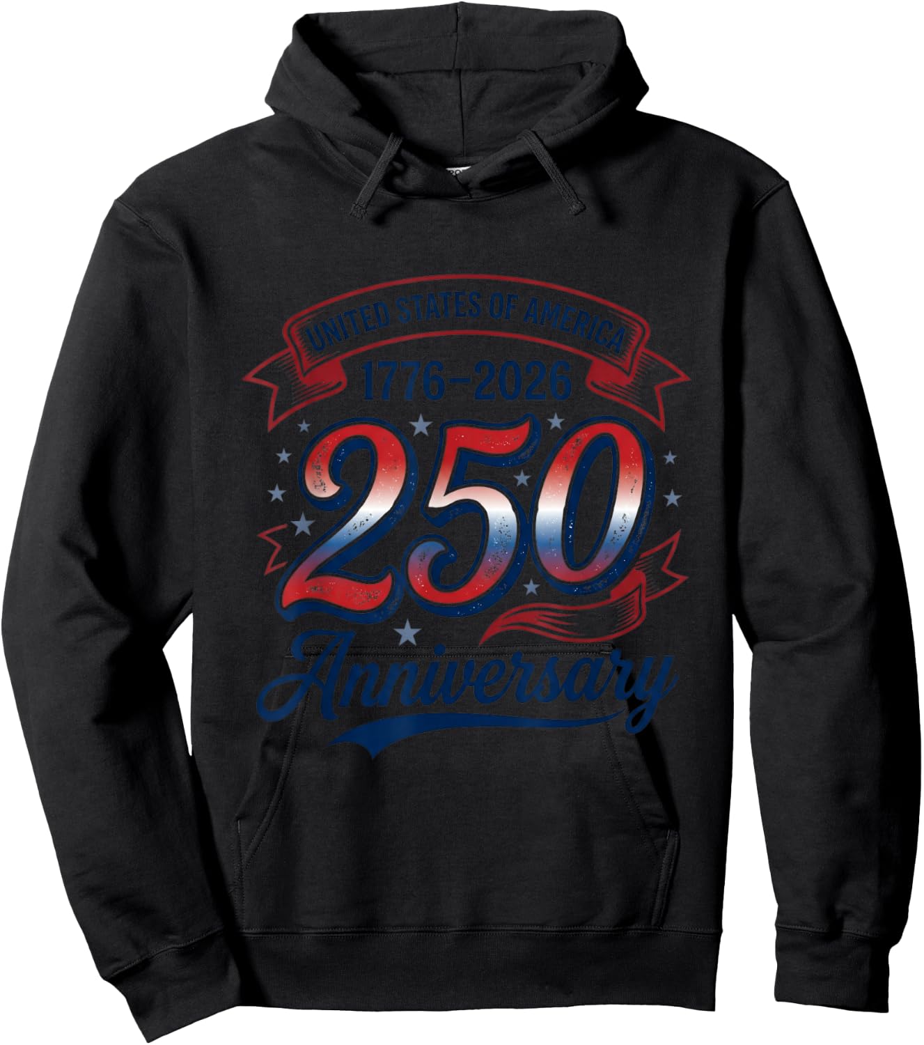 Patriotic Eagle USA 250th Freedom July Independence Hoodie - Hoodie | Black