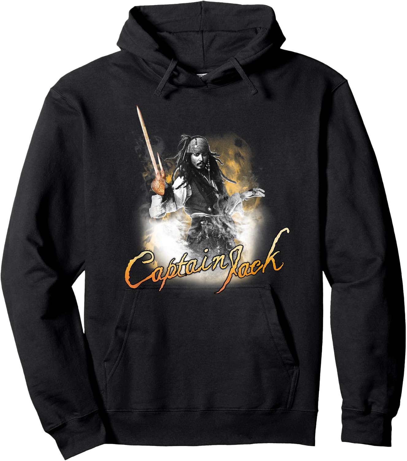 Disney Pirates of the Caribbean Captain Jack Poster Hoodie - Hoodie | Black