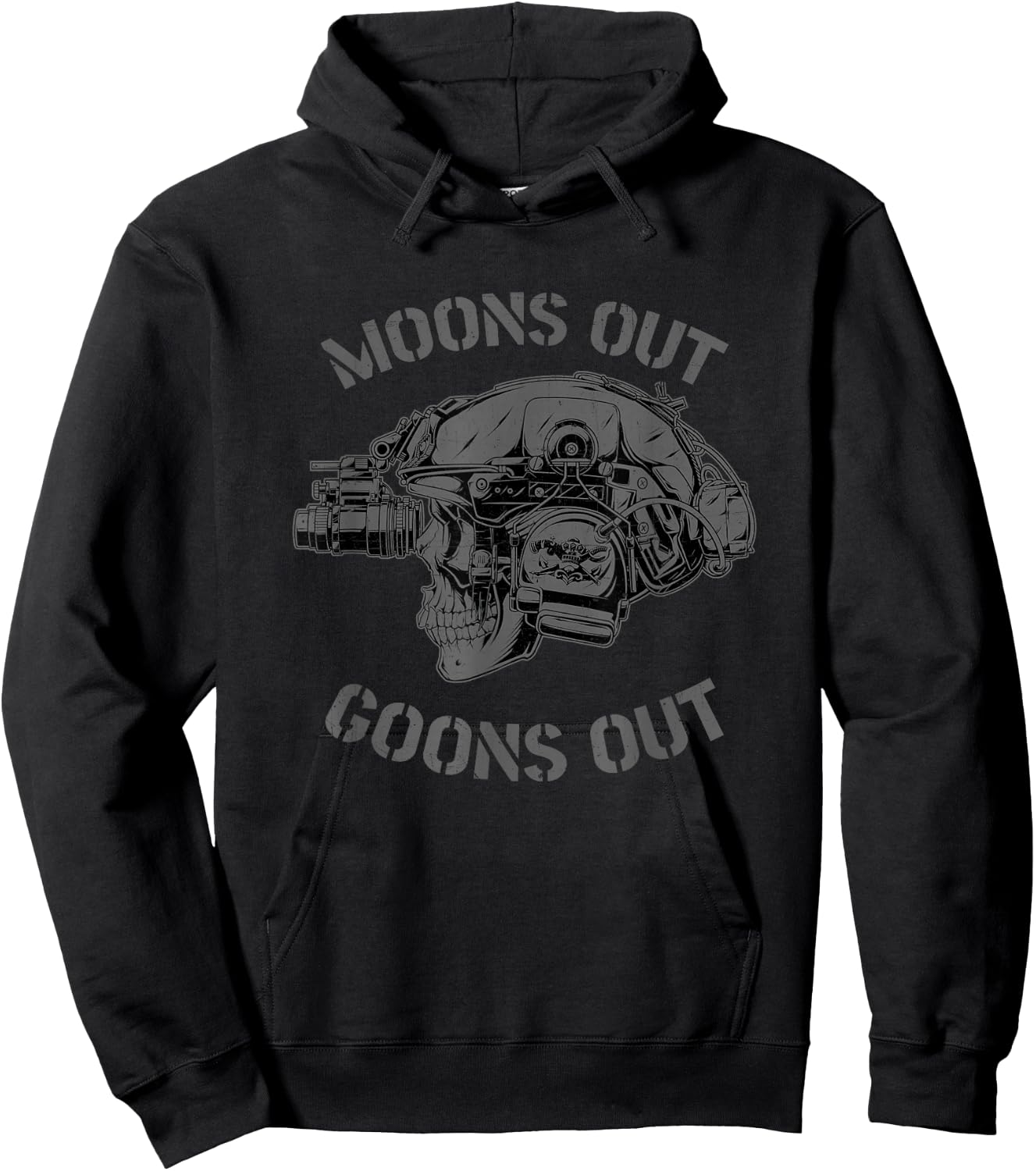 Goons Out Moons Out Skull Helmet NVGs NSW SWCC DBG Pin Hoodie - Hoodie | Black