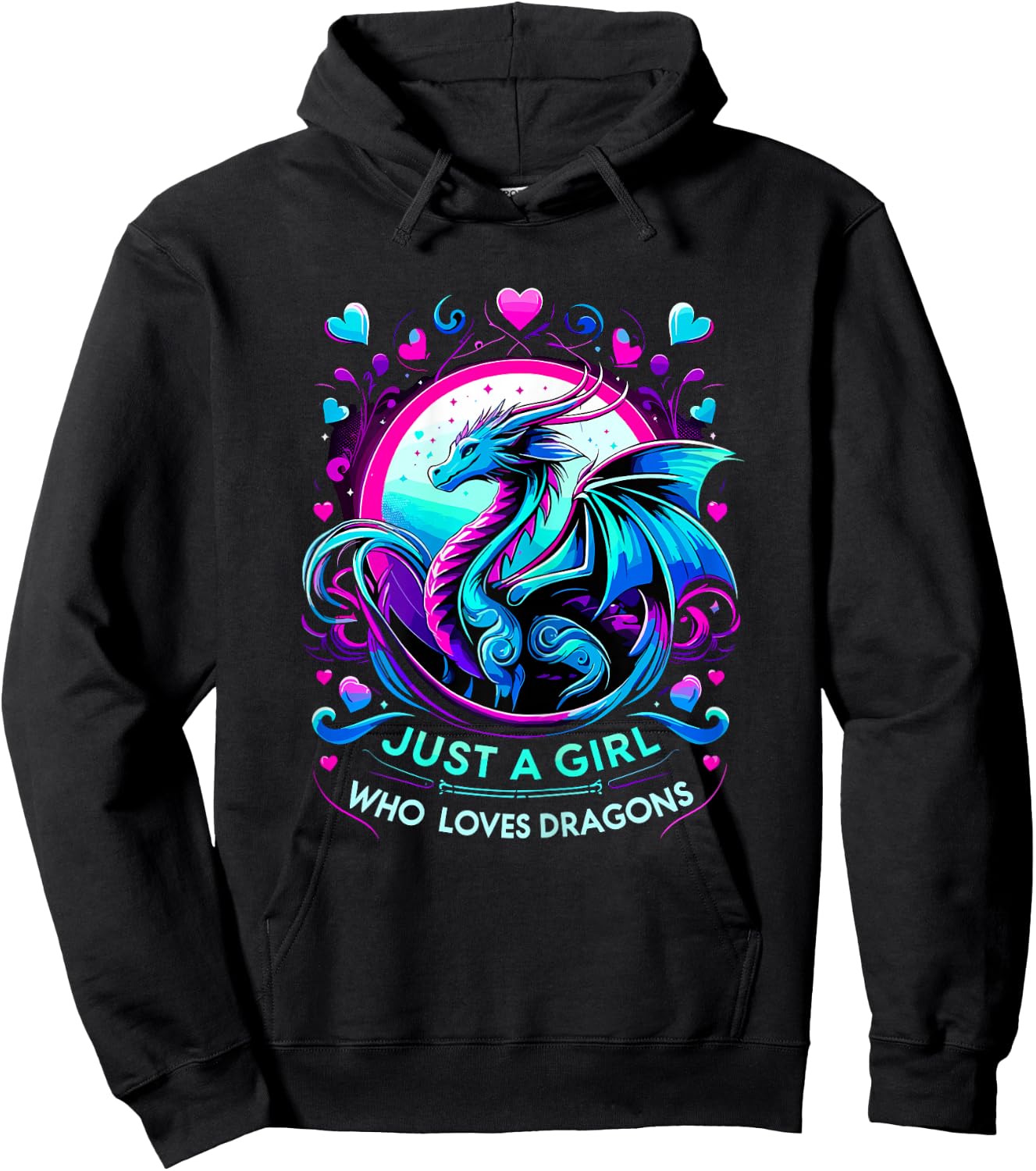Just a Girl who loves Dragons Hoodie - Hoodie | Black