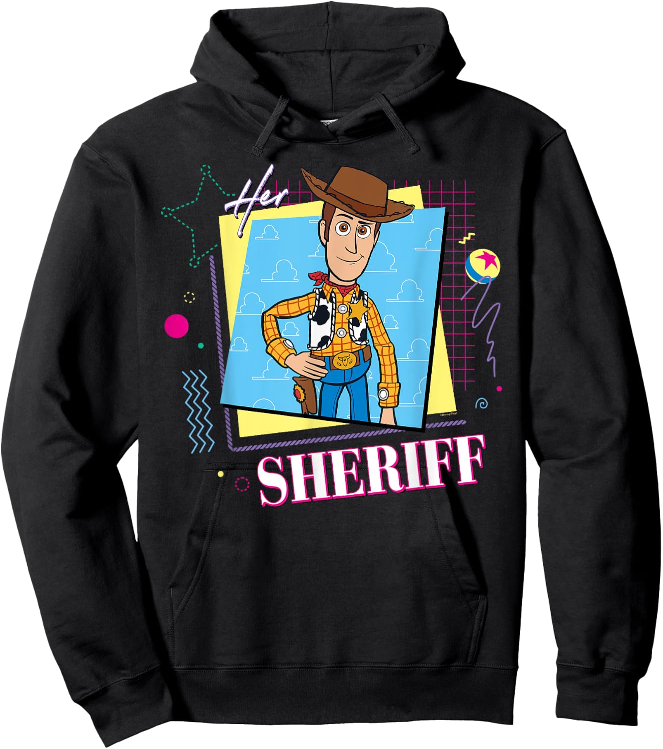Disney and Pixar's Toy Story Couples Matching Her Sheriff , Black, S Hoodie - Hoodie | Black