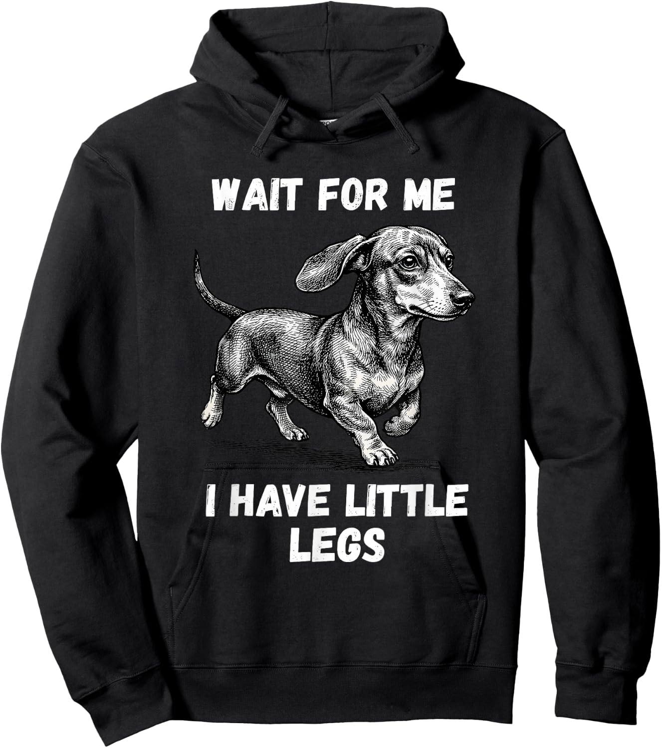 Wait for Me I Have Little Legs Toddler Dachshund Dog Meme Hoodie - Hoodie | Black