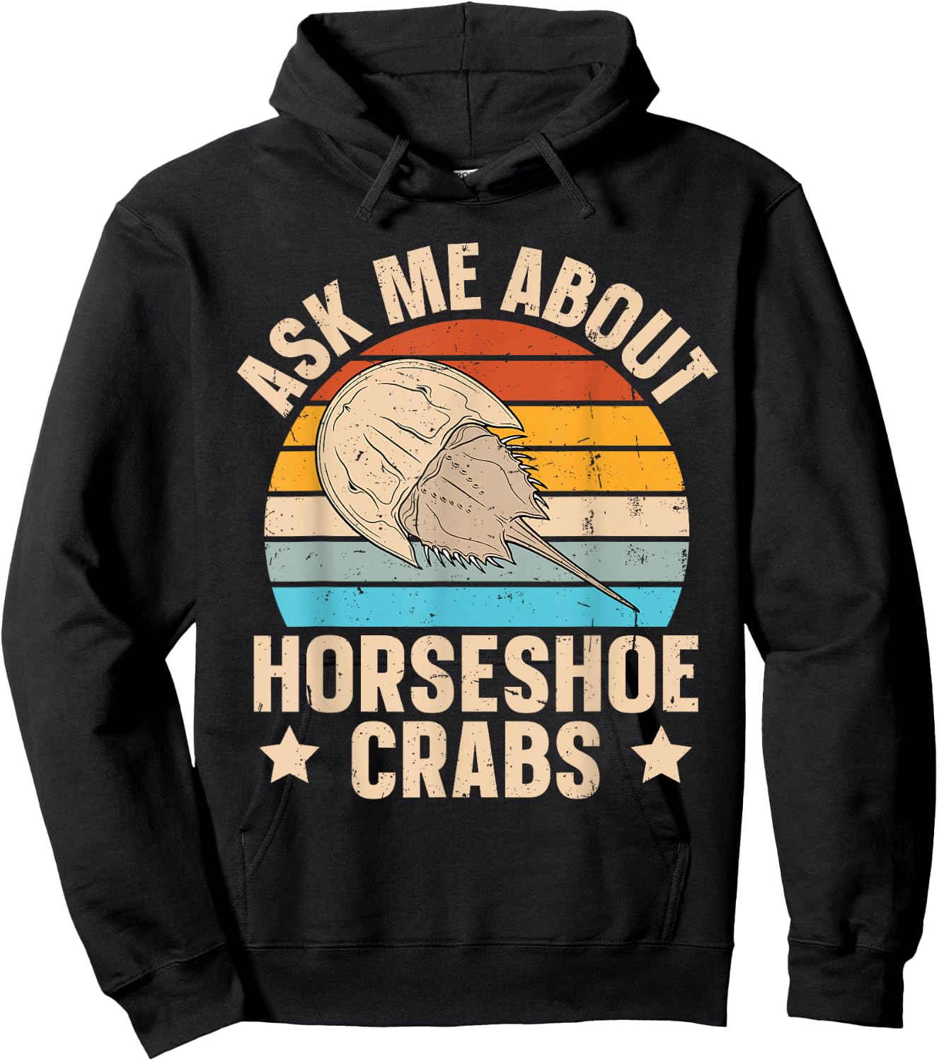 Ask me about horseshoe crabs Design for a Horseshoe crab fan Hoodie - Hoodie | Black