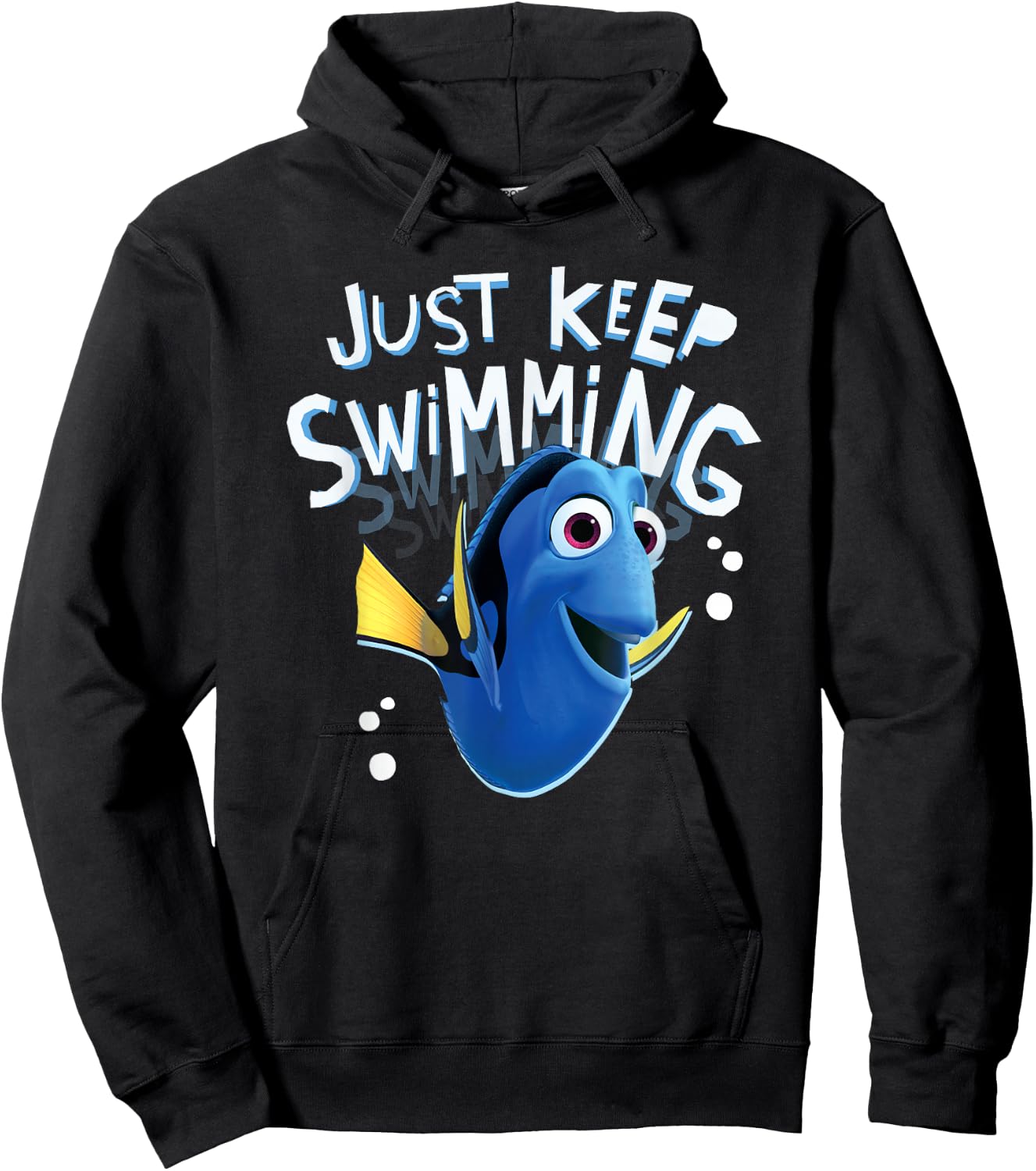 Pixar Finding Nemo Dory Just Keep Swimming Hoodie - Hoodie | Black