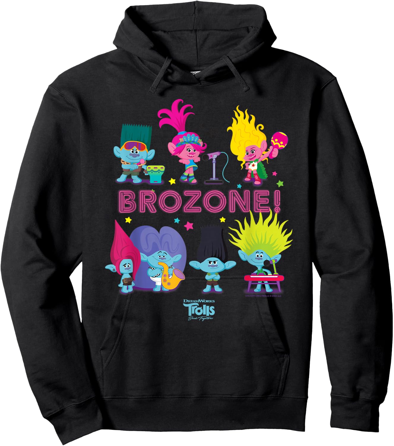 DreamWorks Trolls Band Together BroZone Poppy and Viva Hoodie - Hoodie | Black
