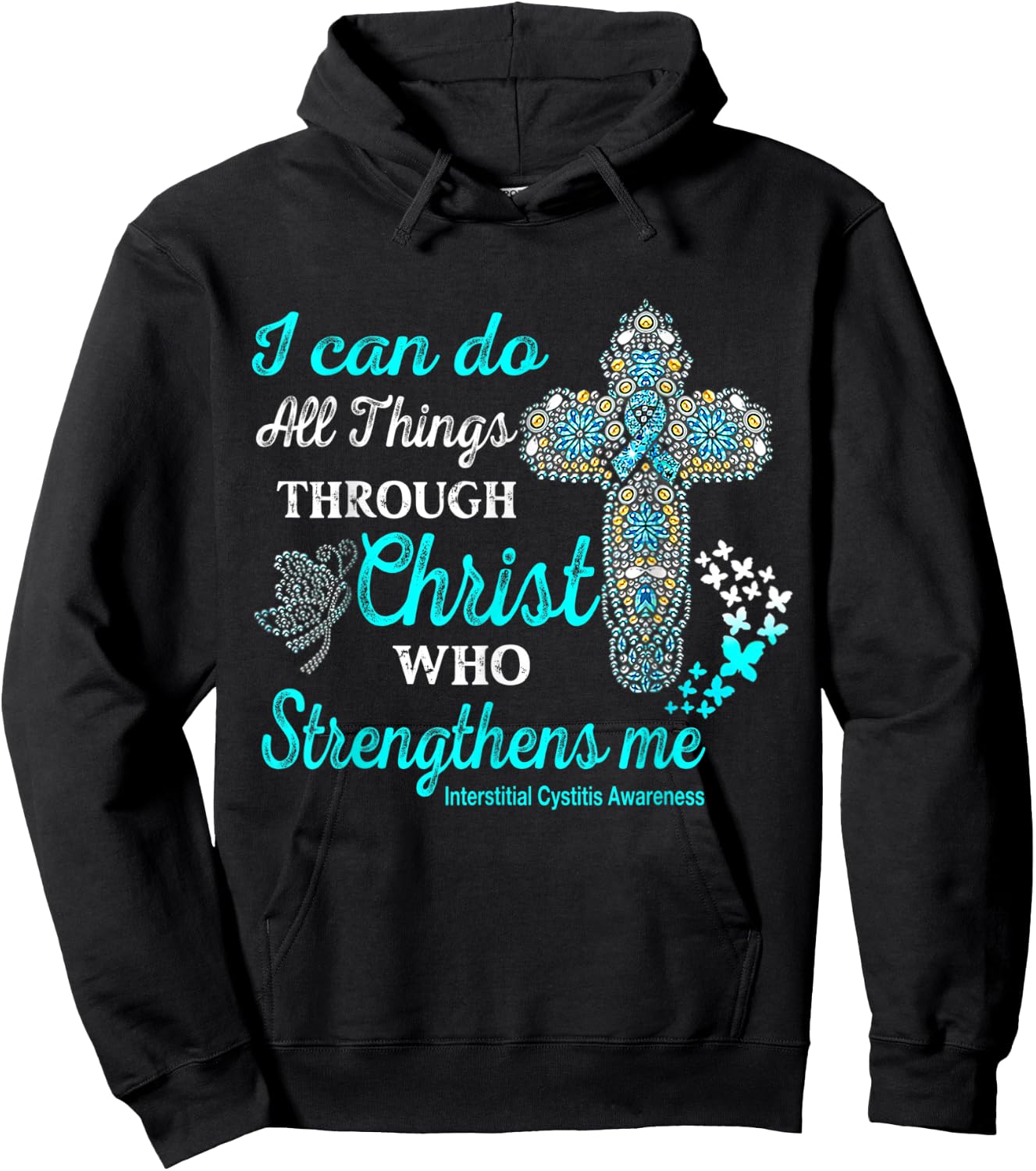 Interstitial Cystitis Awareness Christ Hoodie - Hoodie | Black