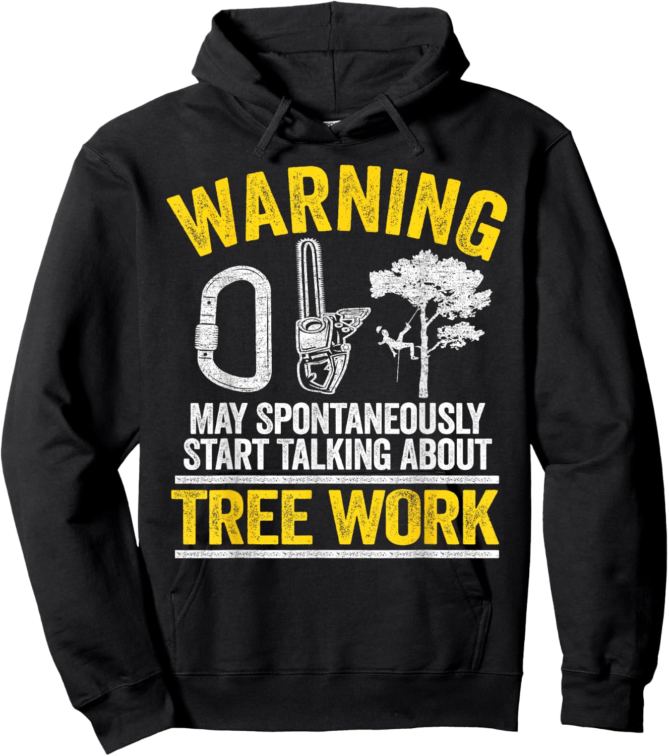 Achtung arborist saying arborist tree cutter tree climber Hoodie - Hoodie | Black