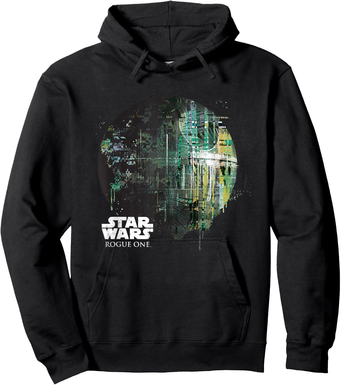 Star Wars Rogue One Epic Death Star Dripping Big Chest Logo Hoodie - Hoodie | Black