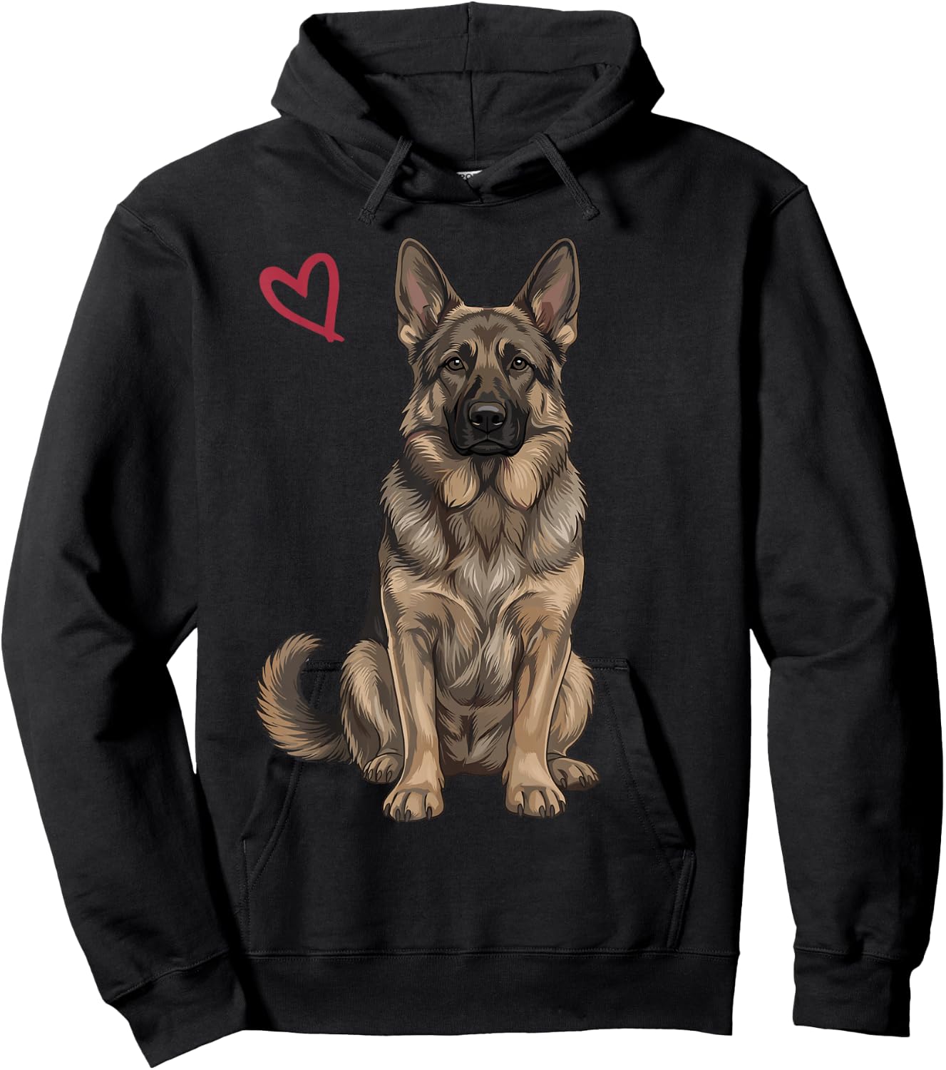 Sable German Shepherd Hoodie - Hoodie | Black