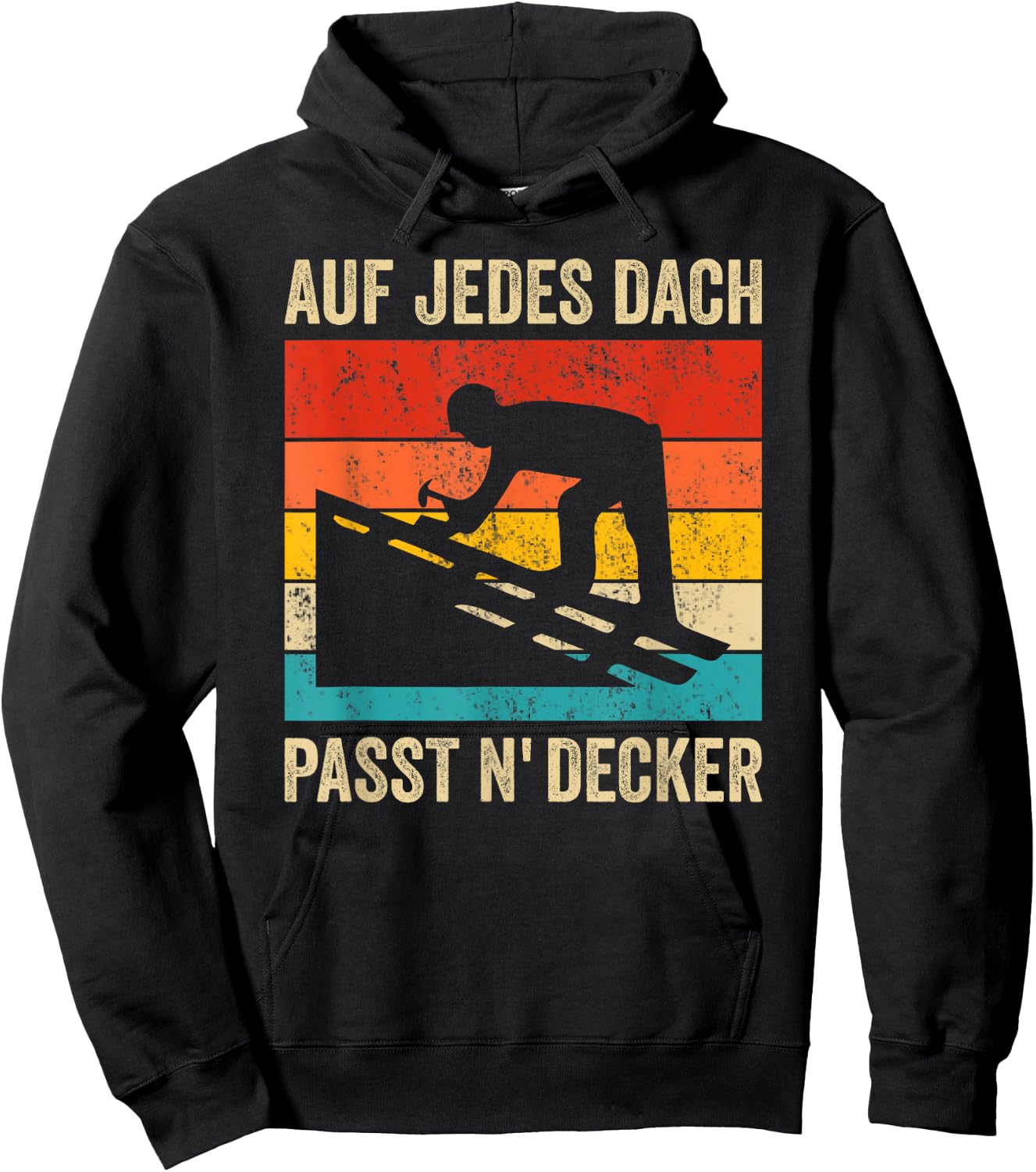 Lustiges Herren Dachdecker Retro Vintage Hoodie - Hoodie | Black