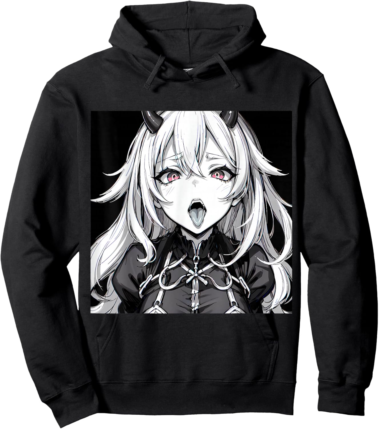 Lewd Anime Mädchen Ecchi Waifu Anime Hentai Hoodie - Hoodie | Black