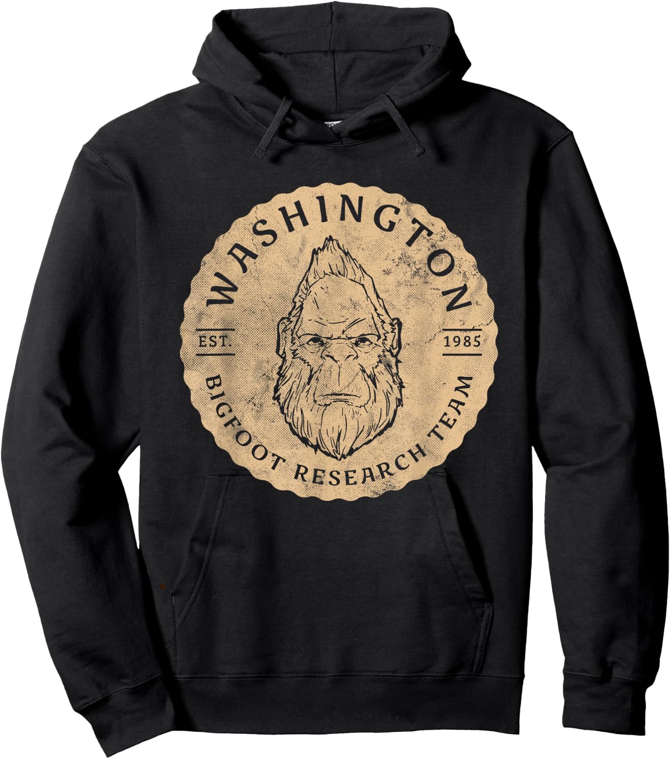 Bigfoot Research Team for Washington Sasquatch Believers Hoodie - Hoodie | Black