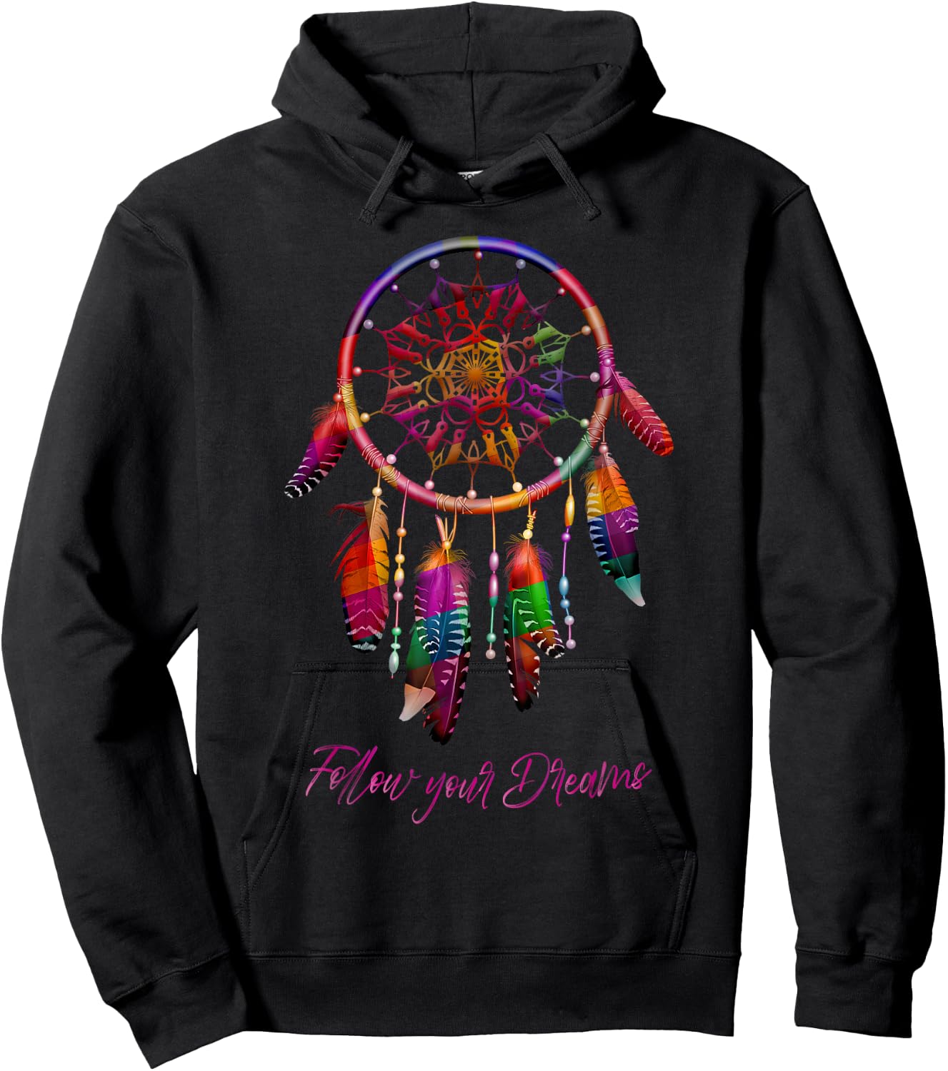 Traumfänger Tattoo I Indianer Feder I Traumfänger Hoodie - Hoodie | Black