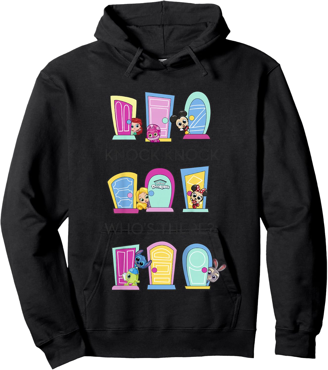 Disney Doorables Colorful Doors Knock Knock Graphic Hoodie - Hoodie | Black