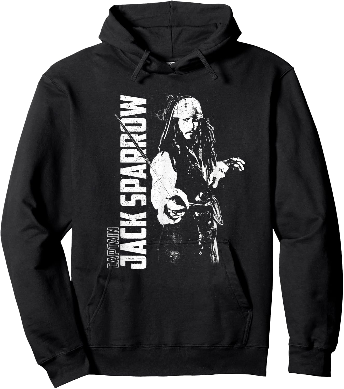 Disney Pirates of the Caribbean Captain Jack Sparrow Poster Hoodie - Hoodie | Black