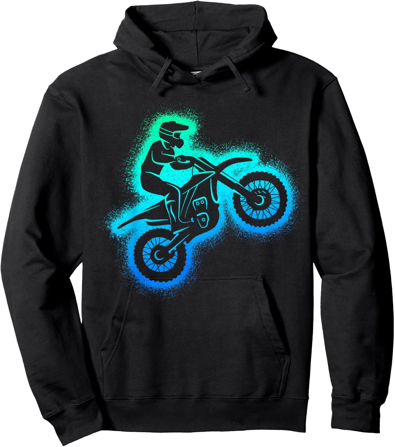 Dirt Biker Dirtbike Men's Children's Motorcross Boys' , black Hoodie - Hoodie | Black