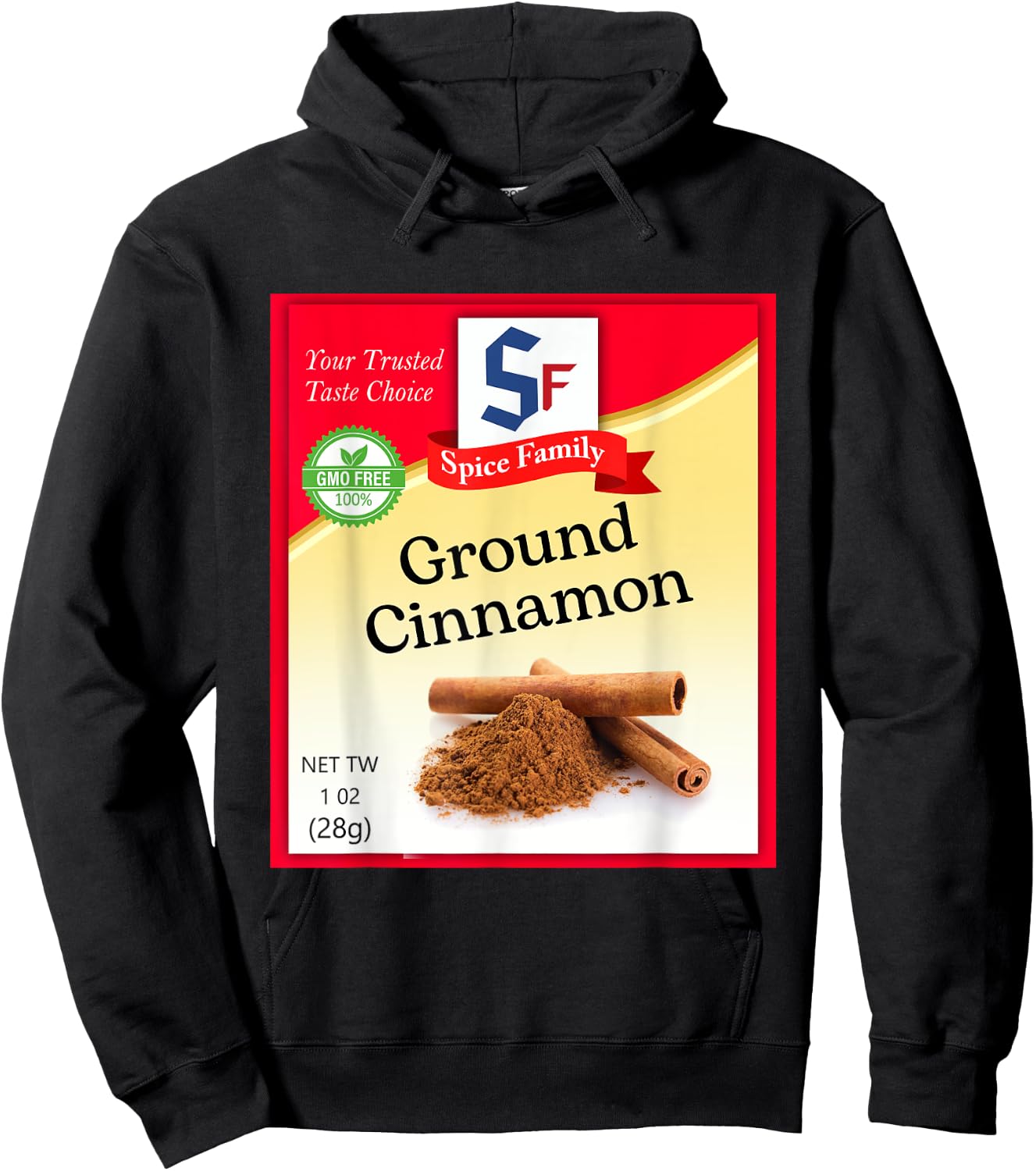 Ground Cinnamon Condiment Holiday Spice Group Costumes Hoodie - Hoodie | Black