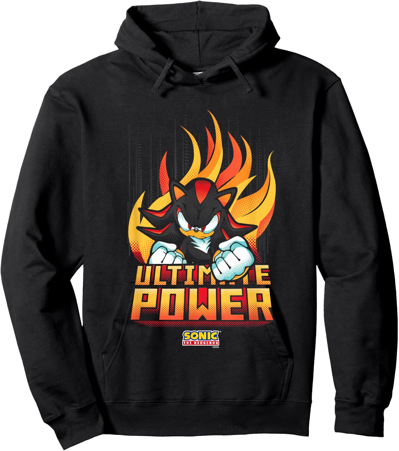 Sonic The Hedgehog Father's Day Shadow Ultimate Power Logo Hoodie - Hoodie | Black