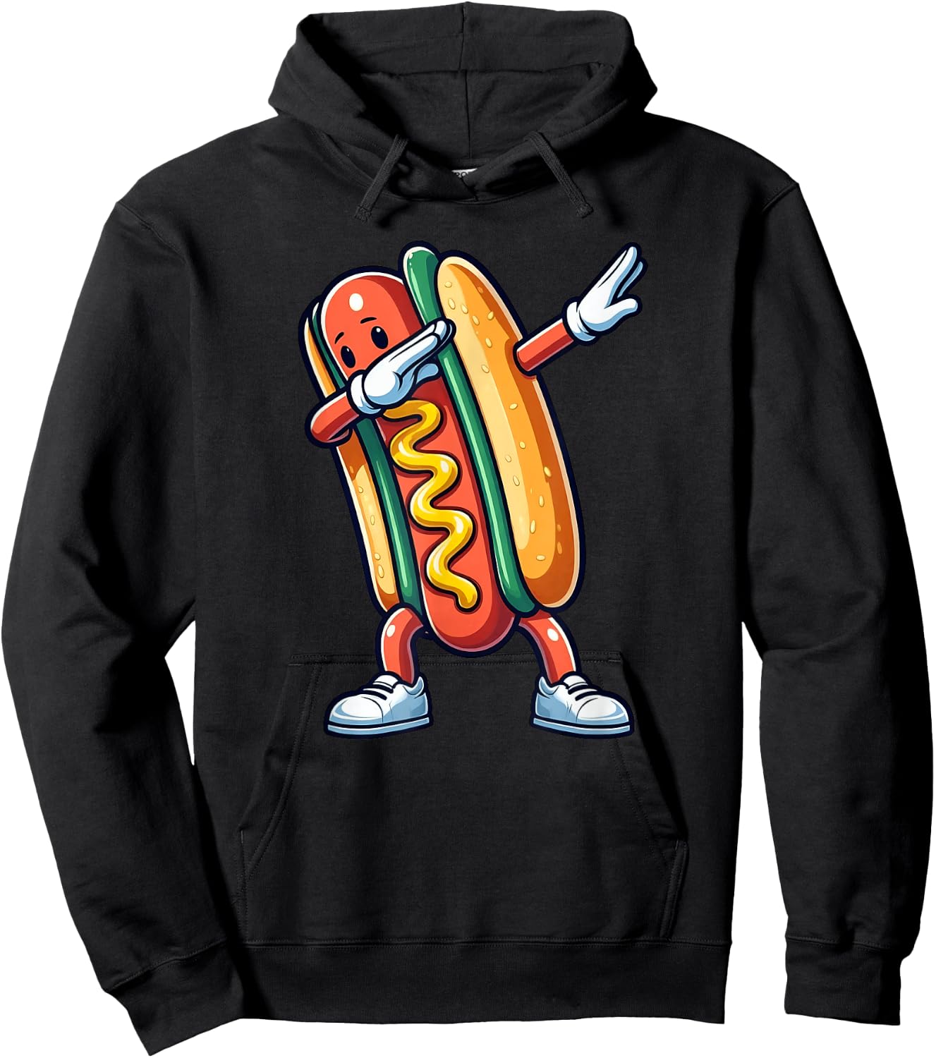 Hot Dog Funny Dabbing Women Kids Lovers Hoodie - Hoodie | Black