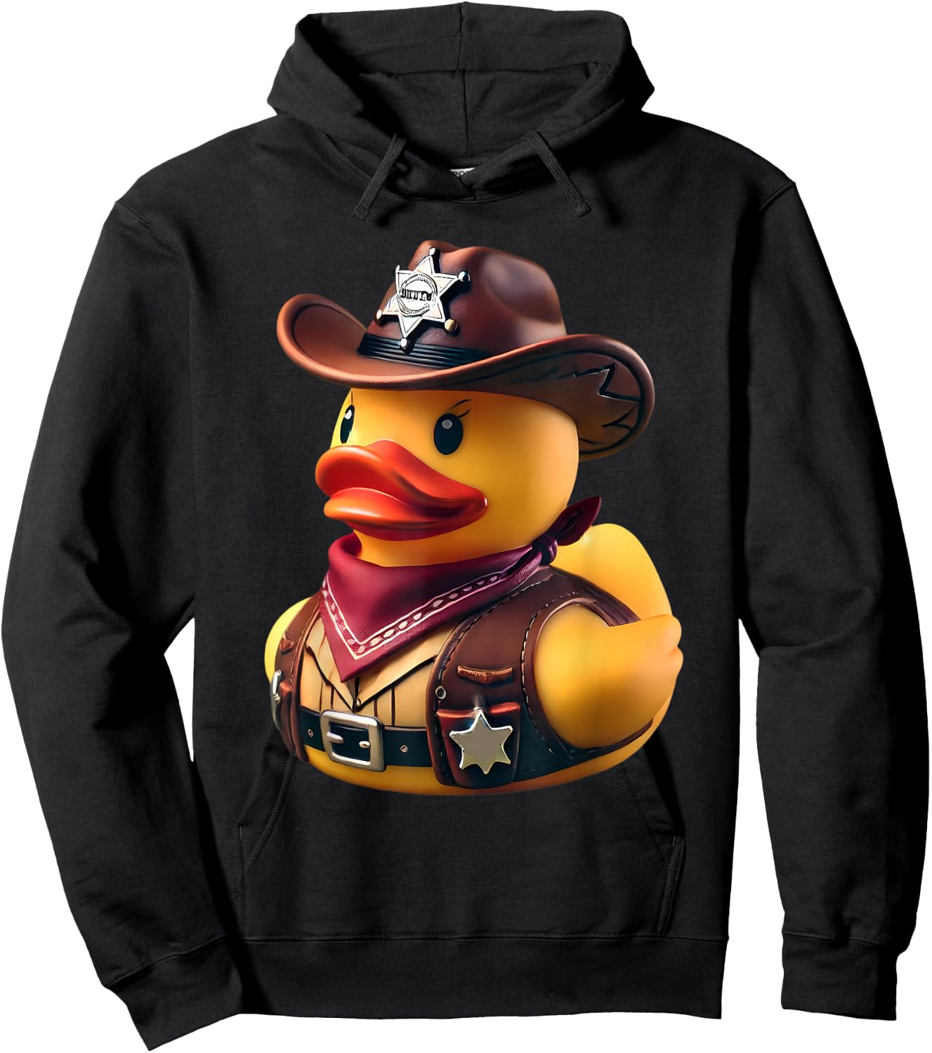 Rubber Duck Cowboy Ducky Duckie Men Women Kids Hoodie - Hoodie | Black