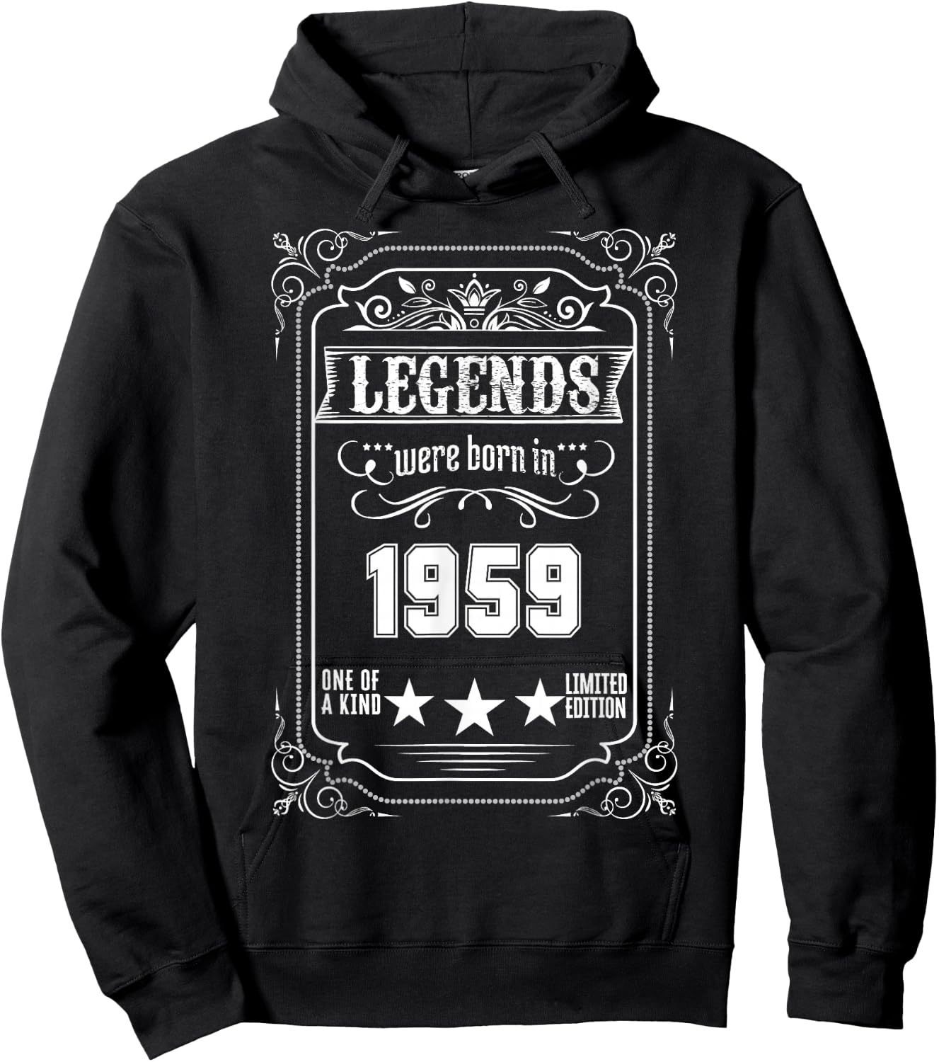 66th Birthday Vintage Legends Born In 1959 66 Years Old Hoodie - Hoodie | Black