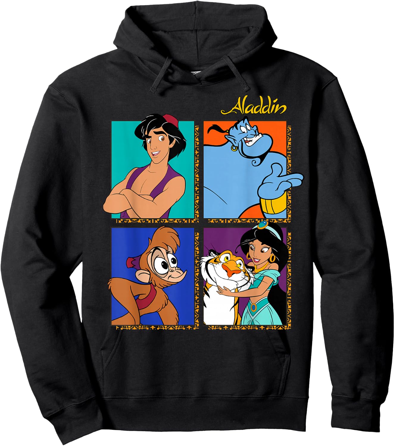 Disney Aladdin Group Shot Box Up Hoodie - Hoodie | Black