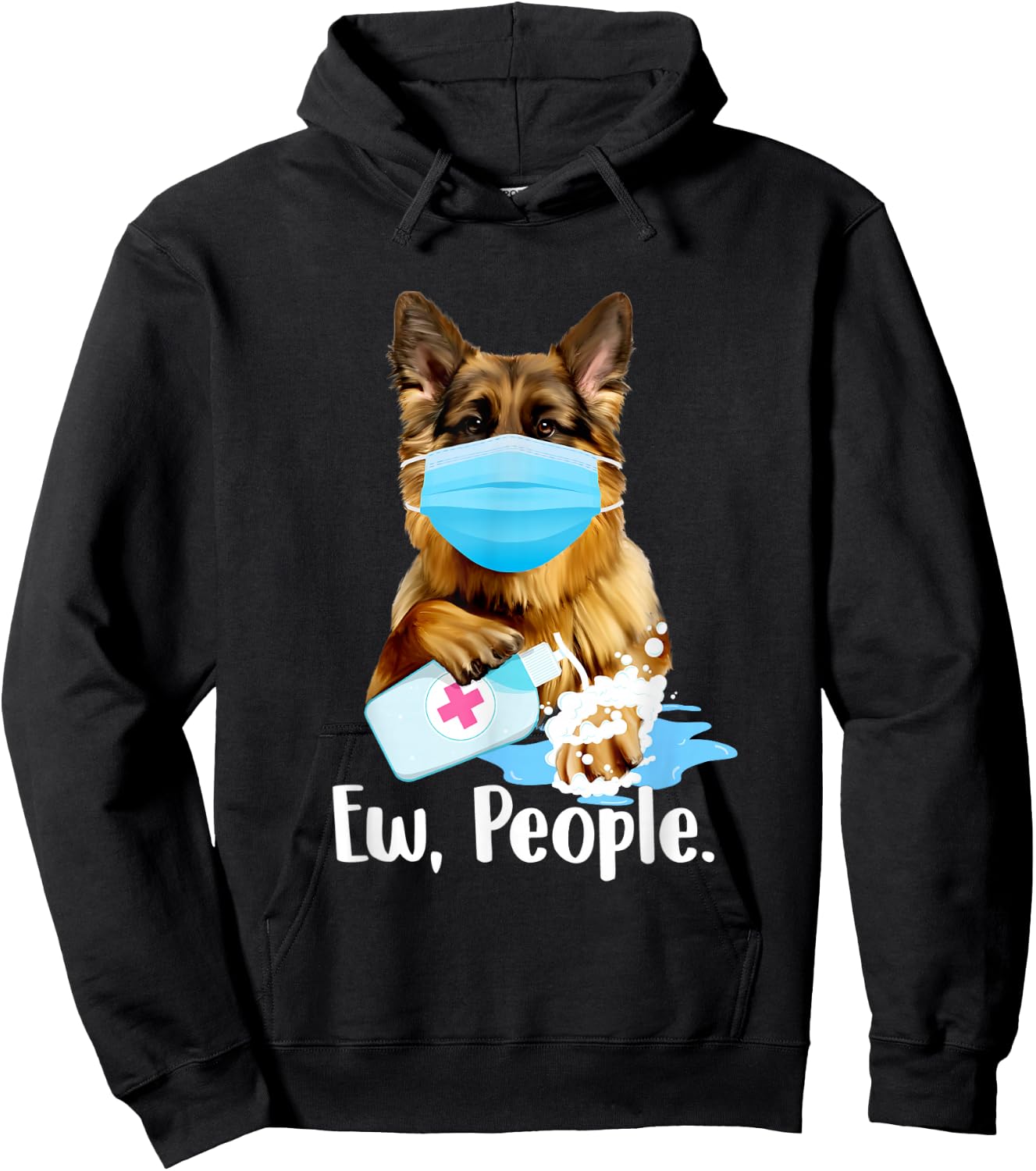 German Shepherd Shop - Ew People German Shepherd Dog Owner Breeder Canine Lover Hoodie - Hoodie | Black