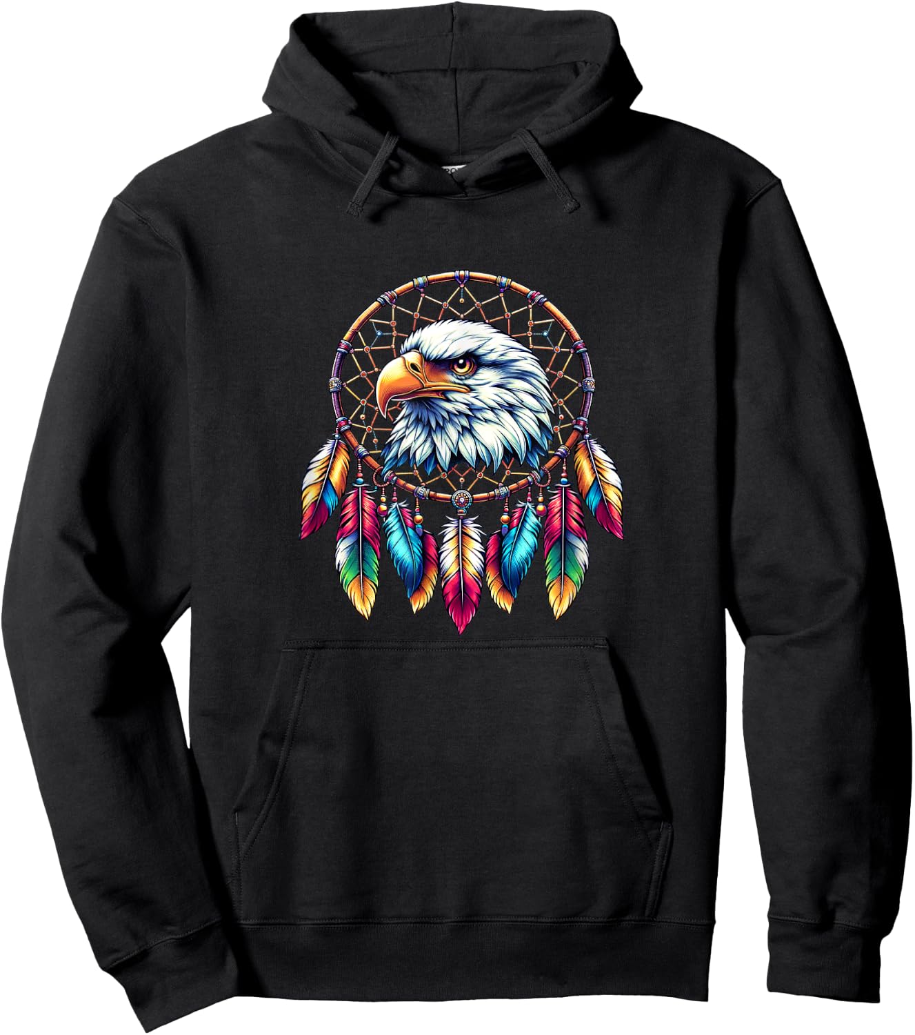 Bald Eagle Dream Catcher - Native American Dreamcatcher Hoodie - Hoodie | Black