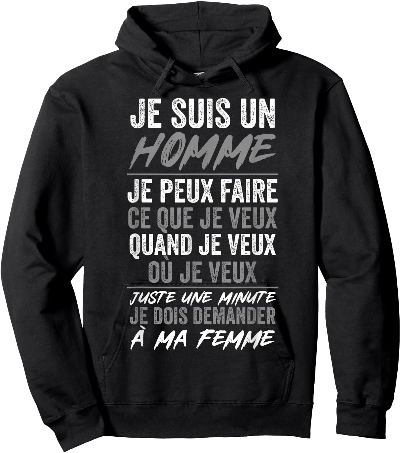 Humour Je Suis Un Homme Funny Sarcastic , Black, S Hoodie - Hoodie | Black